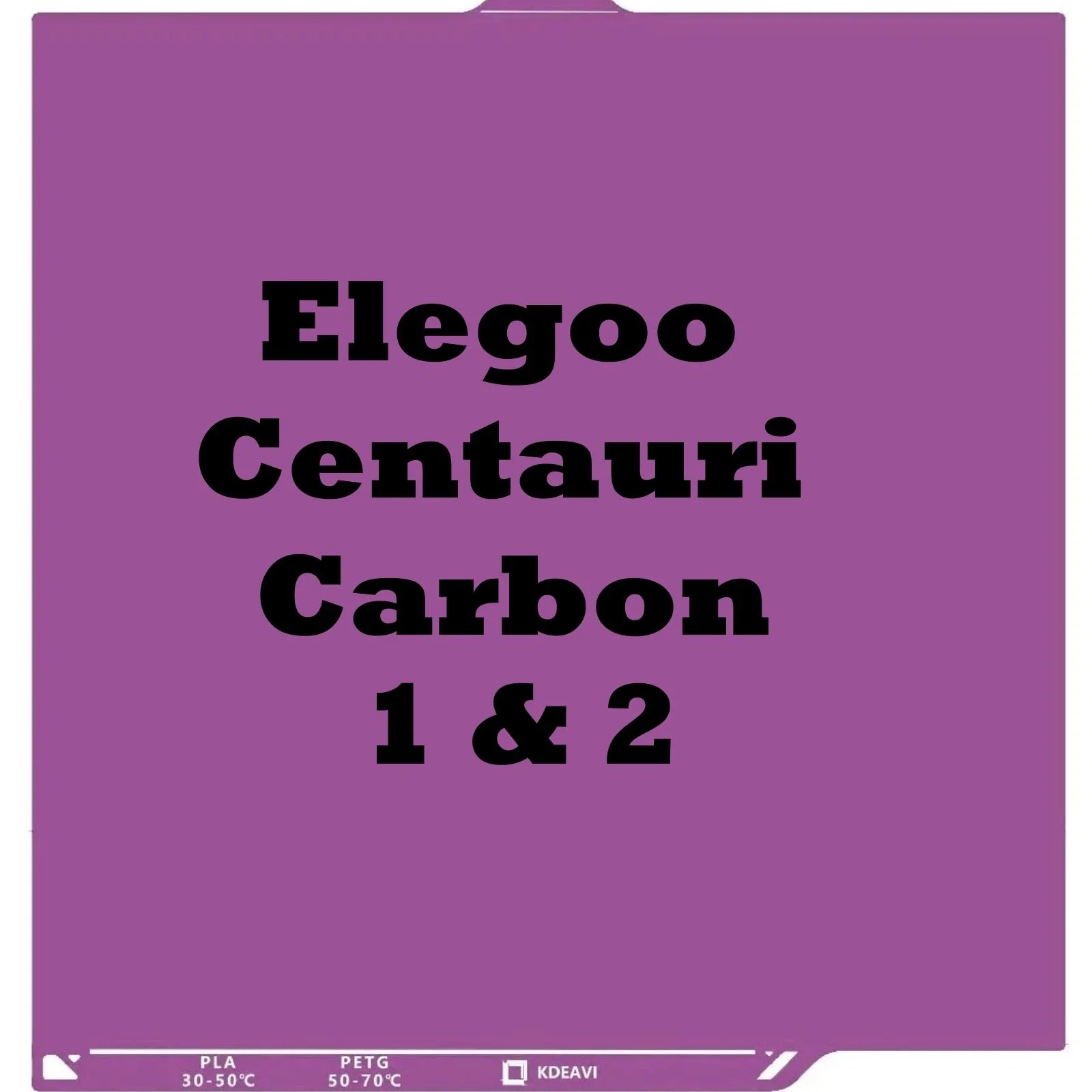 Elegoo Centauri Carbon 1 & 2 KDEAVI Double Sided Textured PLU Cool Build Plate