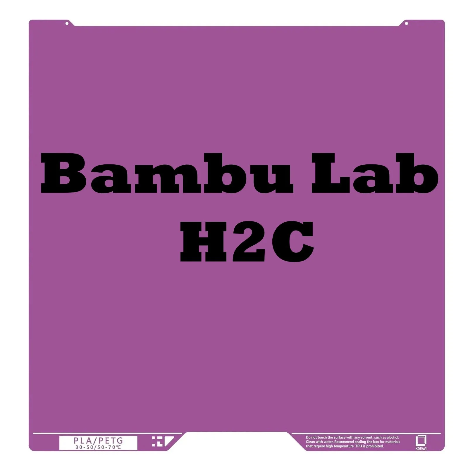 Bambu Lab H2C KDEAVI Double Sided Textured PLU Cool Build Plate