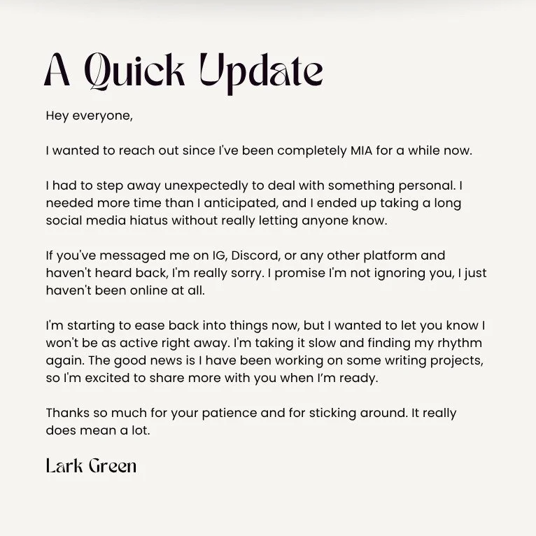 Taking it slow. Love to you all ❤️