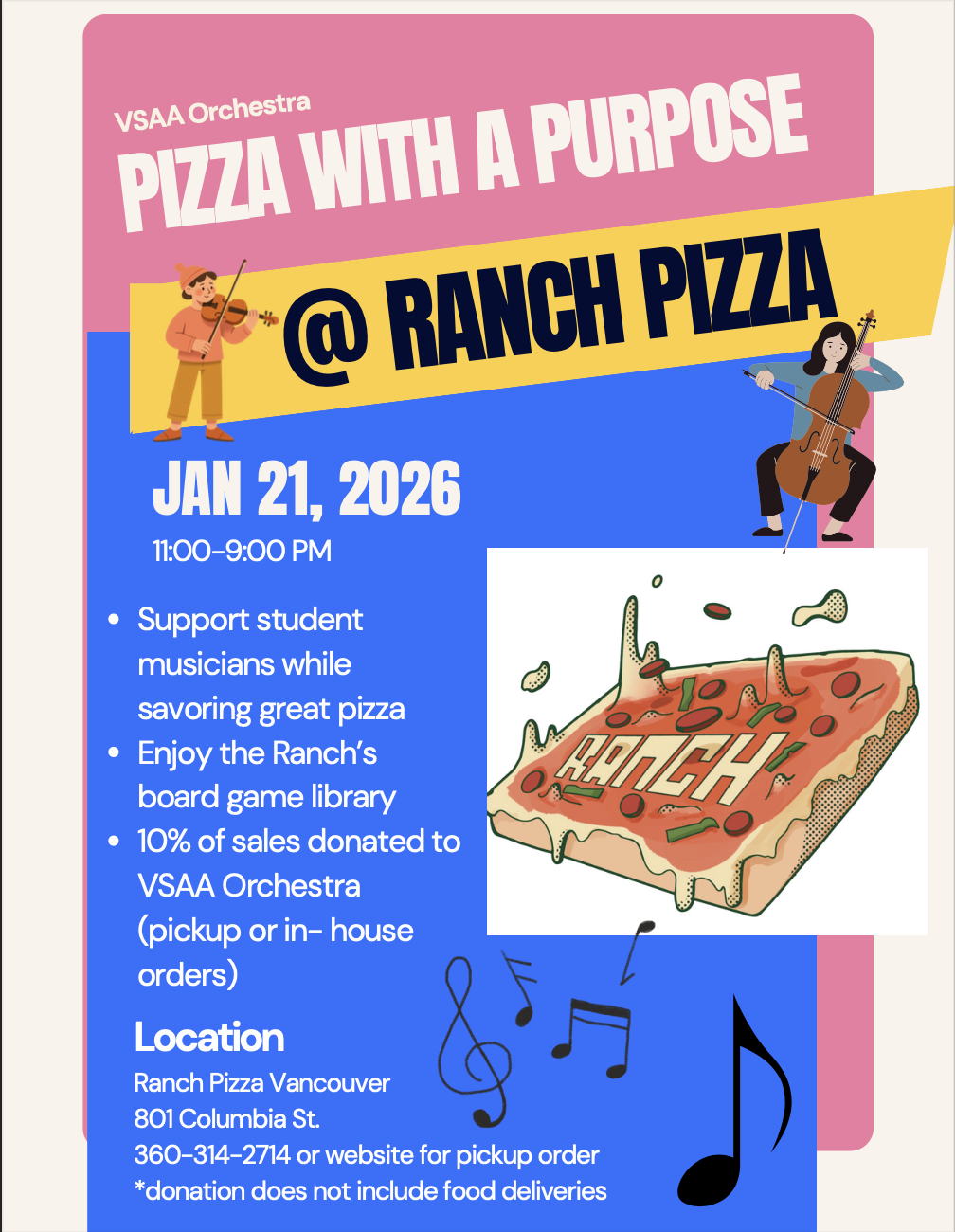 Ranch Pizza x VSAA Orchestra | Pizza with a Purpose 