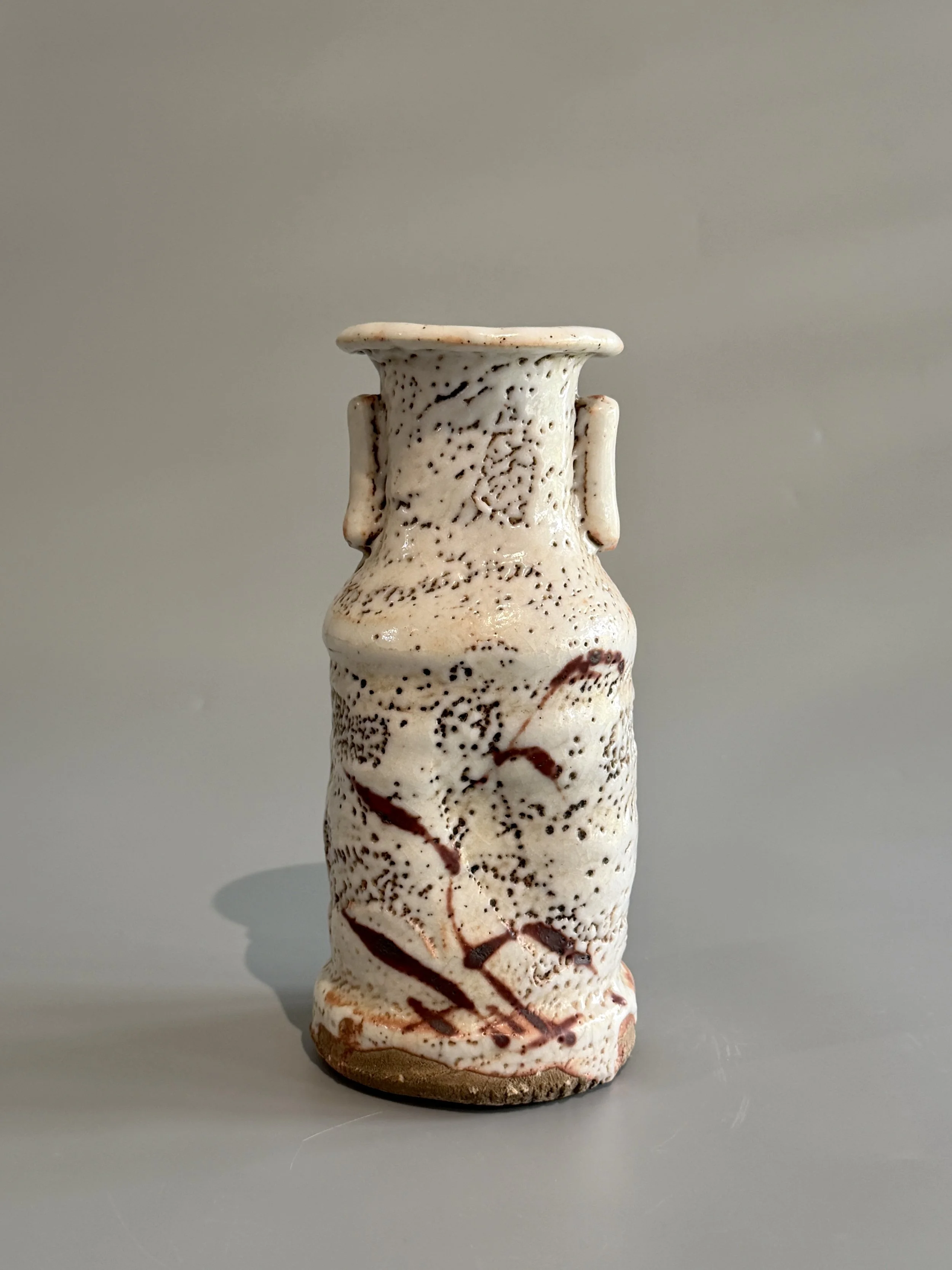 Shino vase and Crane neck flower vase