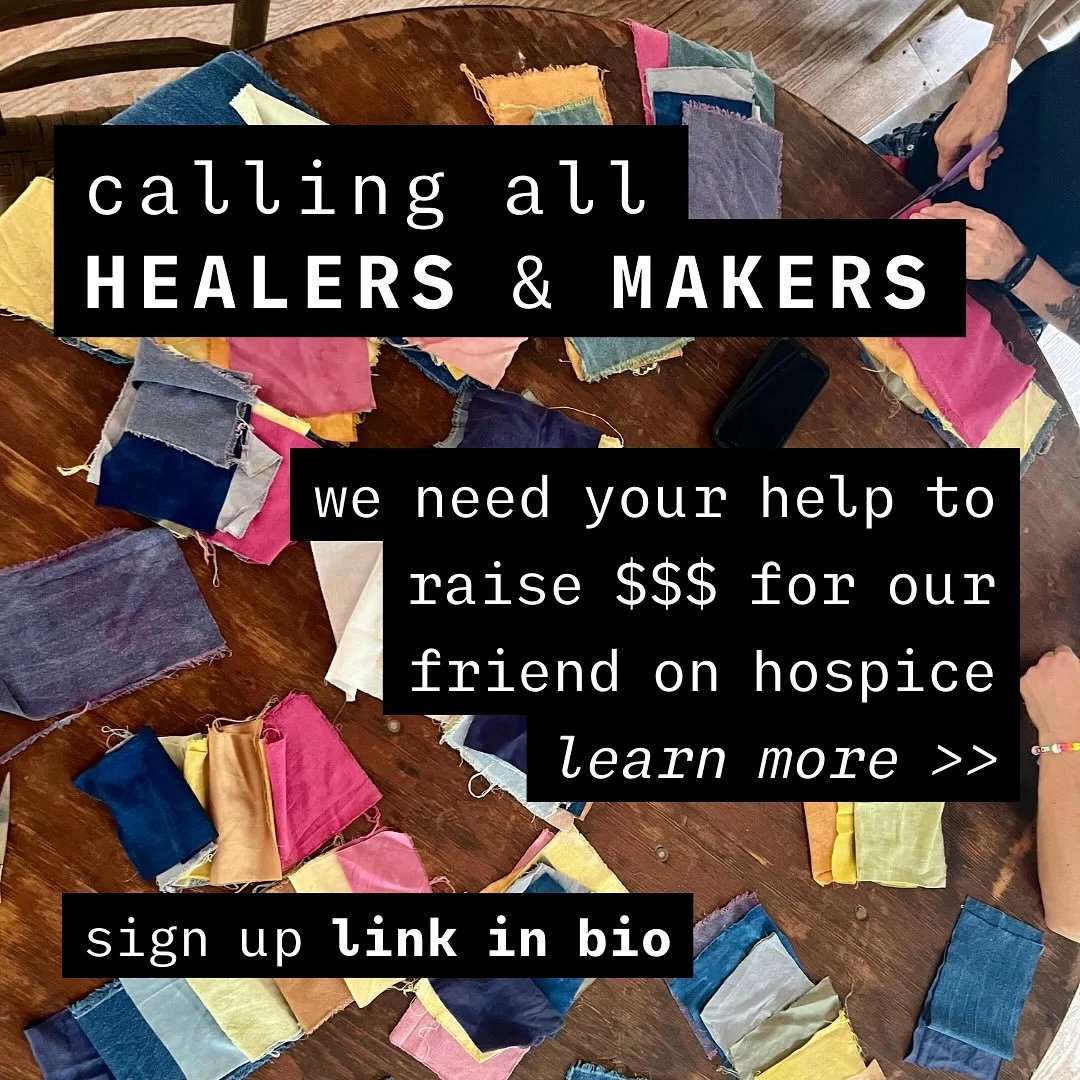 Our dear friend M. is a kind, creative, displaced Queer person on hospice. We are raising money to help cover their final expenses through a virtual raffle and an in-person auction. We need your help!🤗

✨are you a healer offering services like tarot