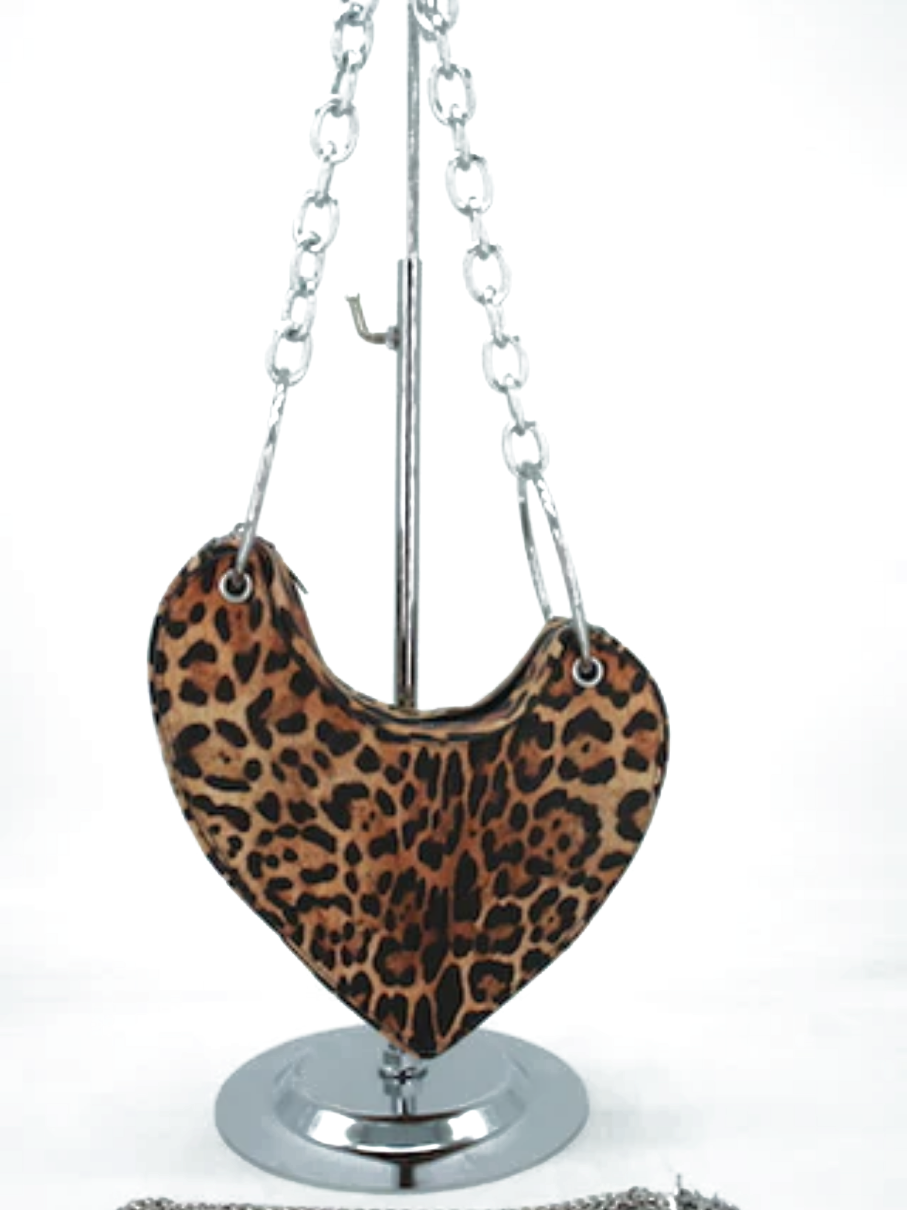 Leopard Heart-Shaped Bag