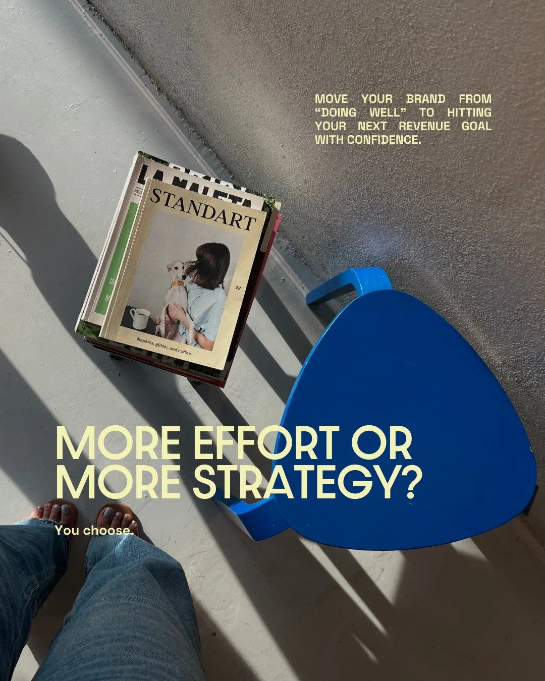 You don't need MORE effort.⁣
⁣
You need a better strategy to make it feel effortless.⁣
⁣
Strategy is the most under utilised "strategy" in business &mdash; because it doesn&rsquo;t scream for attention, it just quietly outperforms everythin