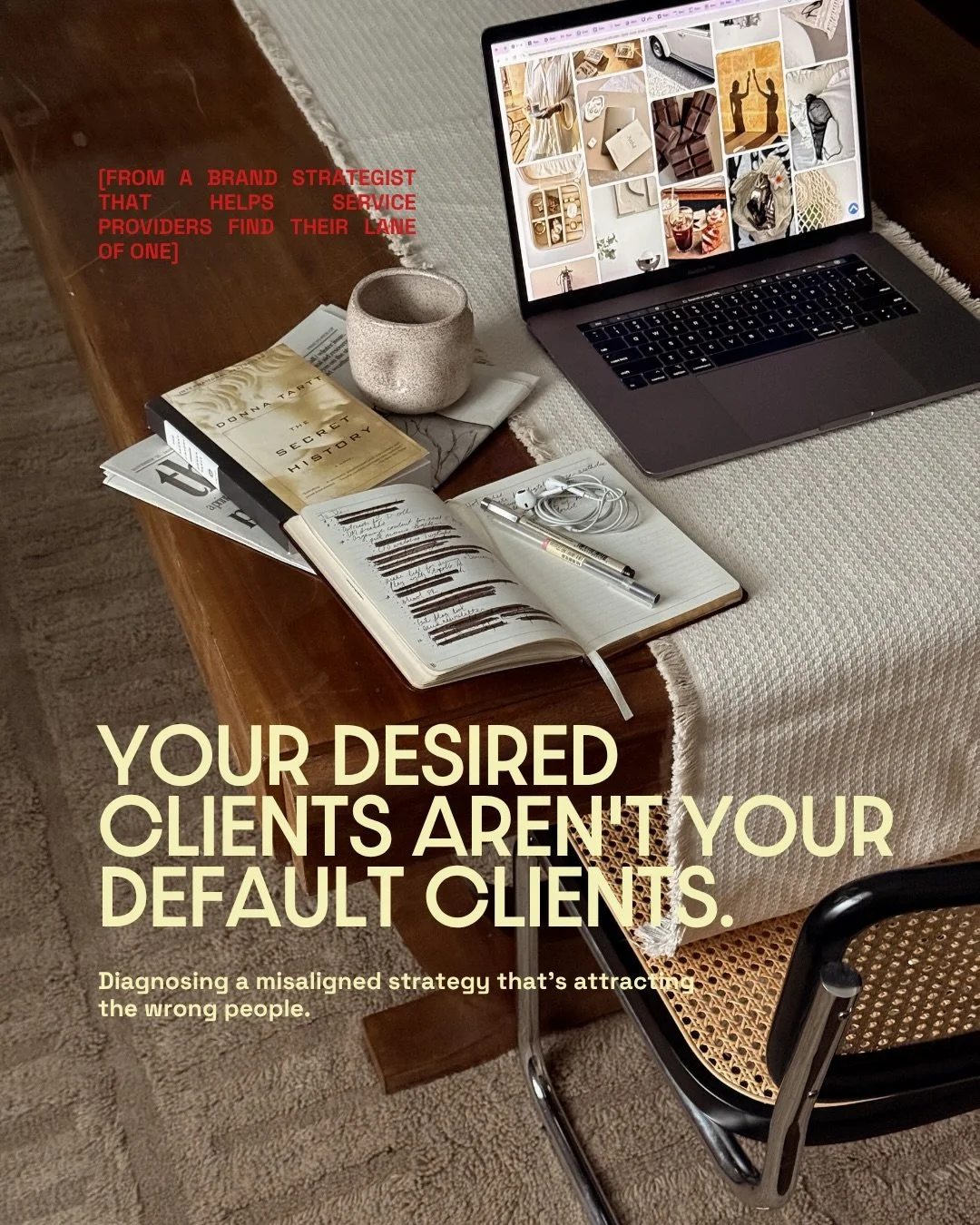 You&rsquo;ve spent 4+ years becoming an expert. So why are you still spending 45 minutes on a discovery call justifying your line items?

When your strategy is misaligned, your brand acts is a magnet for people who constantly want to
lower your price