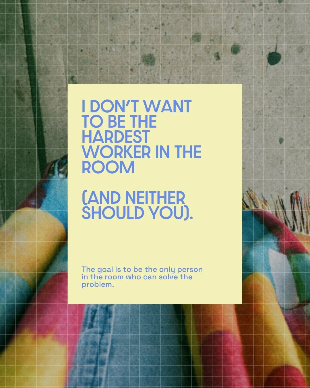 The goal isn&rsquo;t to be the hardest worker in the room.
It&rsquo;s to be the only person in the room who can solve the problem.

There&rsquo;s a specific kind of freedom that comes when you stop marketing like a beginner who&rsquo;s just happy to 