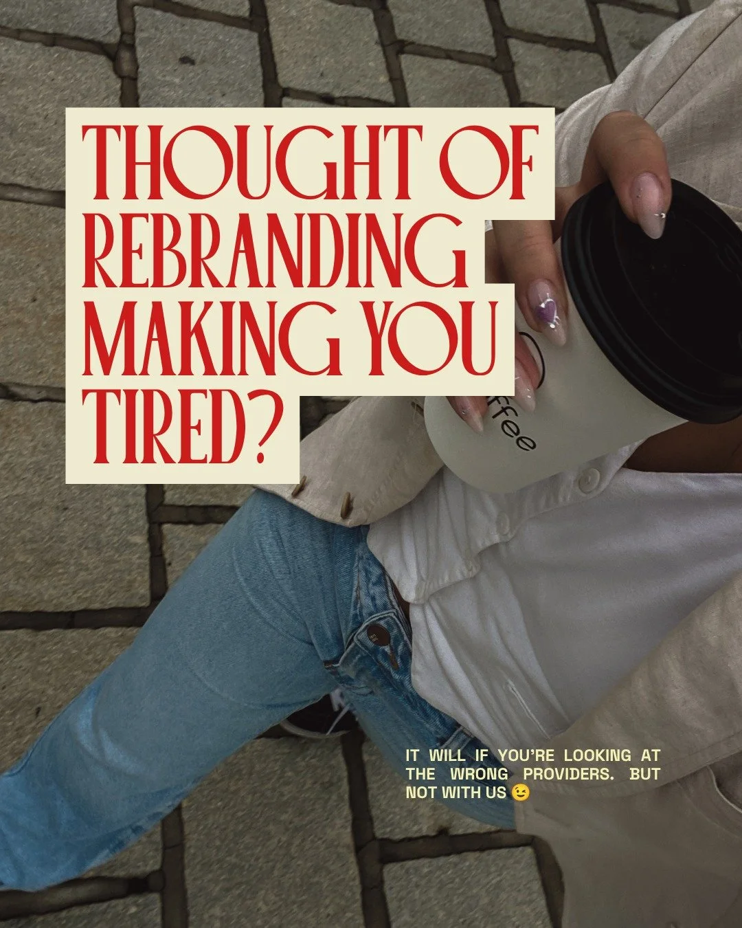 Branding probs feels like another chore for you right now, right?⁣
⁣
It's ok &mdash; no offense taken 😉⁣
⁣
You know you've outgrown your brand but have zero mental capacity to even think about starting another project right now. It's overwhelming. Y