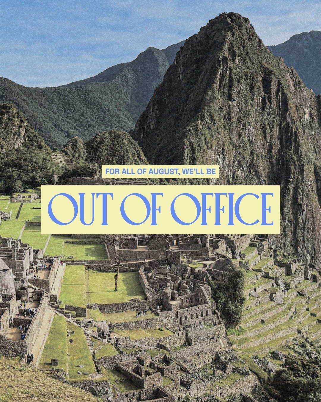 It's not a hot girl euro summer, instead I'm trading one winter for another - at a higher altitude.

Which means...TGS is officially out of office for the next month! ⛰️🦙

I'll have some visibility on emails, but responses may be slower than usual!
