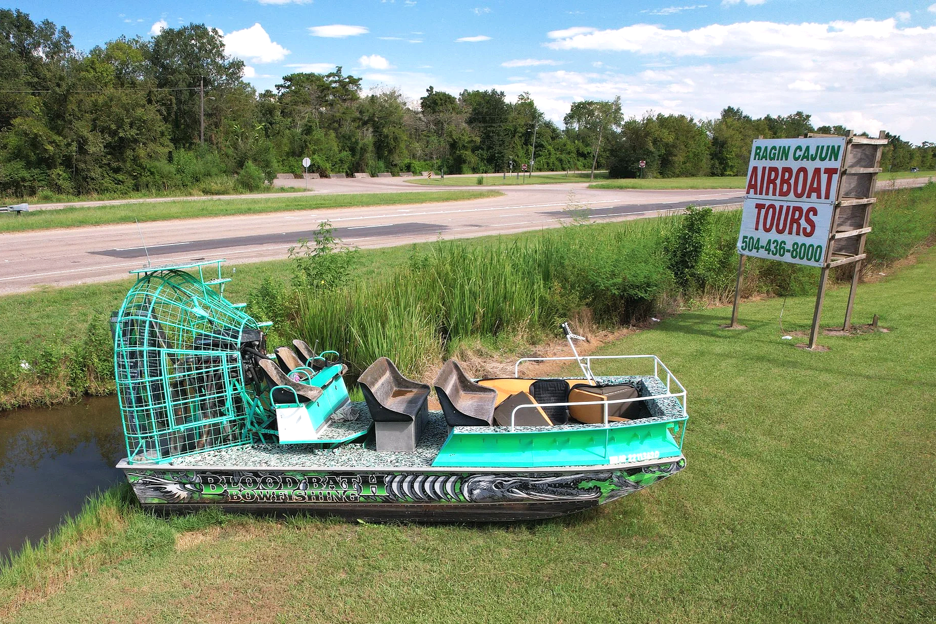 Airboat at Rajun Cajun Boat Tours, New Orleans, LA - Captured by Skylab Media Productions