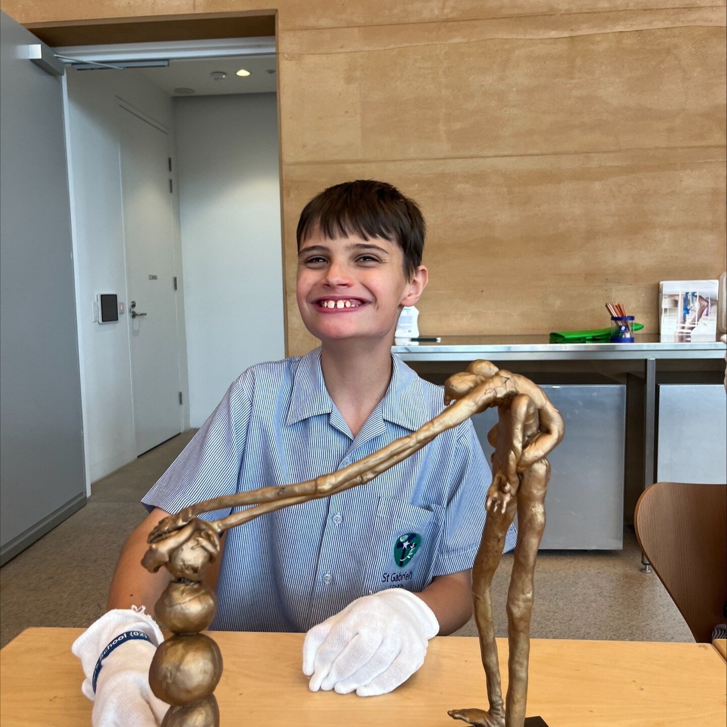 Year 8 students attended a tactile and multi sensory gallery visit and workshop at the Art Gallery of New South Wales. They were able to see a range of sculptural works, interact with prototypes and small scale models as well as create their own wate