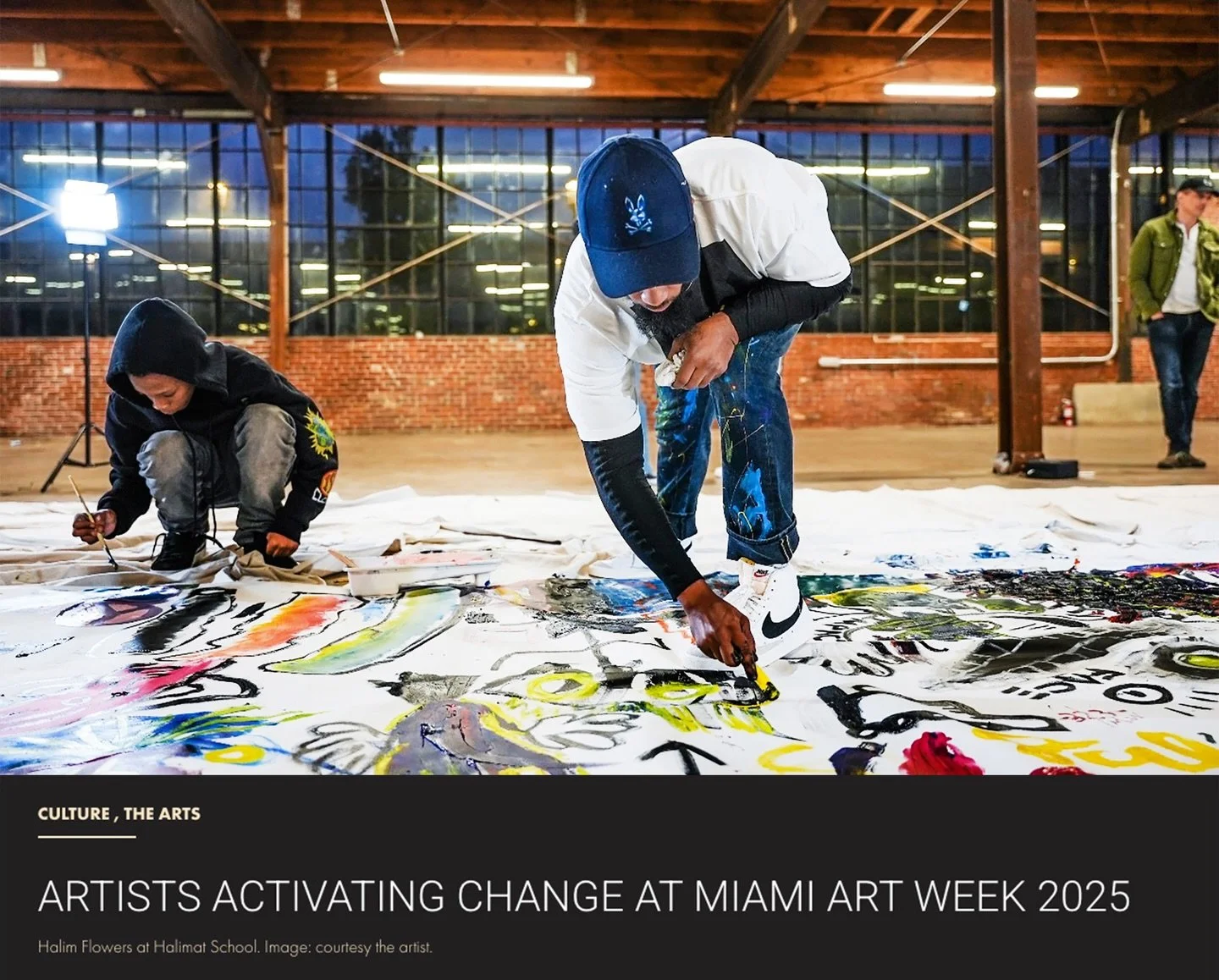 As seen in @ebonymagazine with @artmiamifairs, #DTR represented artist @halimflowers is selected as one of seven major artists making social injustice a statement across Miami Art week 👏 

Halim is an activist within the art world, empowering artist