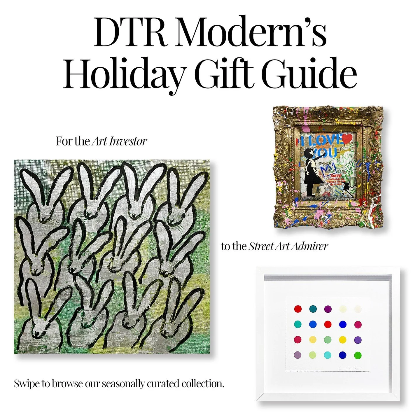 Give the timeless gift of art this holiday season 💫 browse our curated collection of works perfect for your #PopArt loving partner or art investor friend! Varying pieces available for purchase in our online store.

Shop in bio and DM for inquiries.
