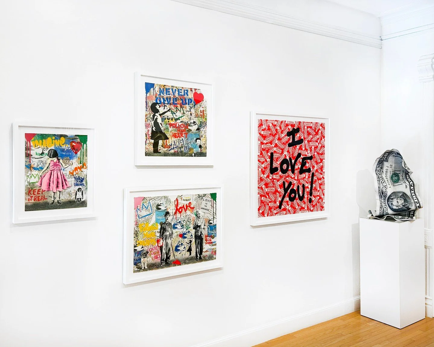 Words of affirmation from @mrbrainwash newly displayed in our Boston gallery❣️💭 stop by to browse unique renditions of his classic series' and DM us to inquire!

Click to purchase his hardcover 'Franchise of the Mind' in our bio.
.
.
.
#dtrmodern #a