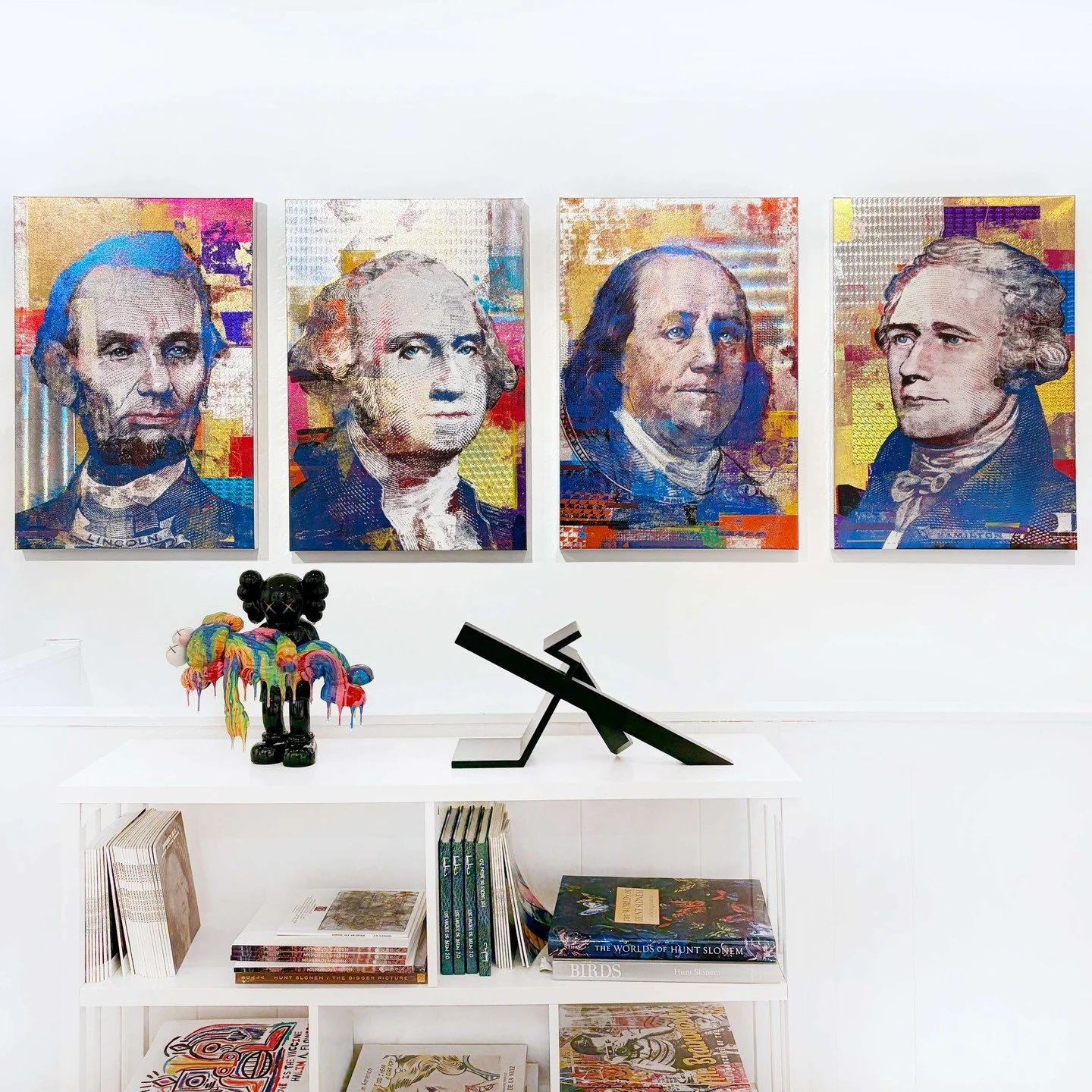 Honoring Presidents' Day with none other than @houbenrt on display in our #DC gallery! Recently featured in @amnewyork, swipe to browse new works on canvas and stop by any of our gallery locations open until 6 PM today.🫡

Link in bio to read the art