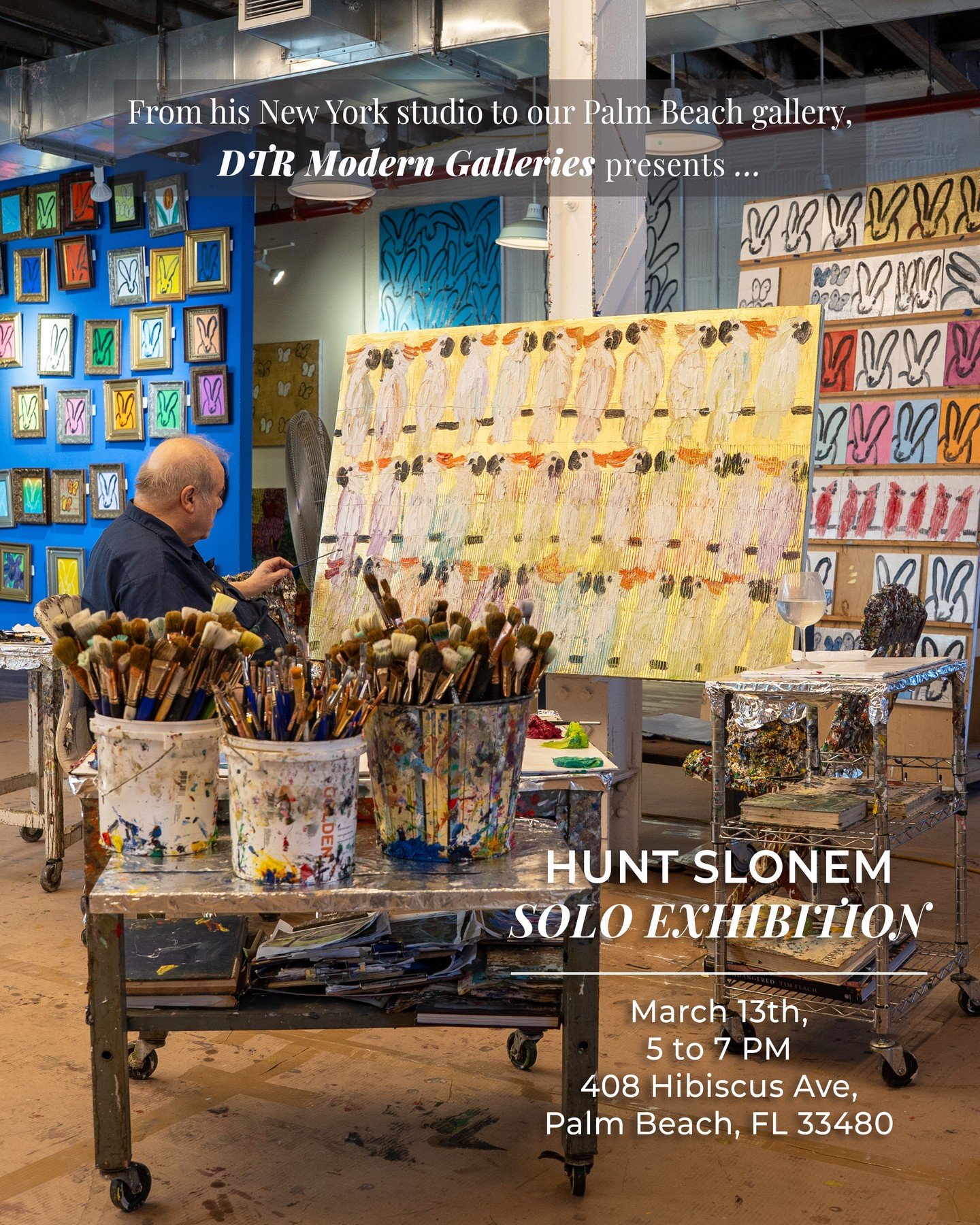 Ringing in March with an exciting announcement 🛎️ 

World renowned artist and long time friend @huntslonem will be joining us in Palm Beach for a solo exhibition opening on March 13th! Bringing an exclusive and ever-so whimsical collection to the fr