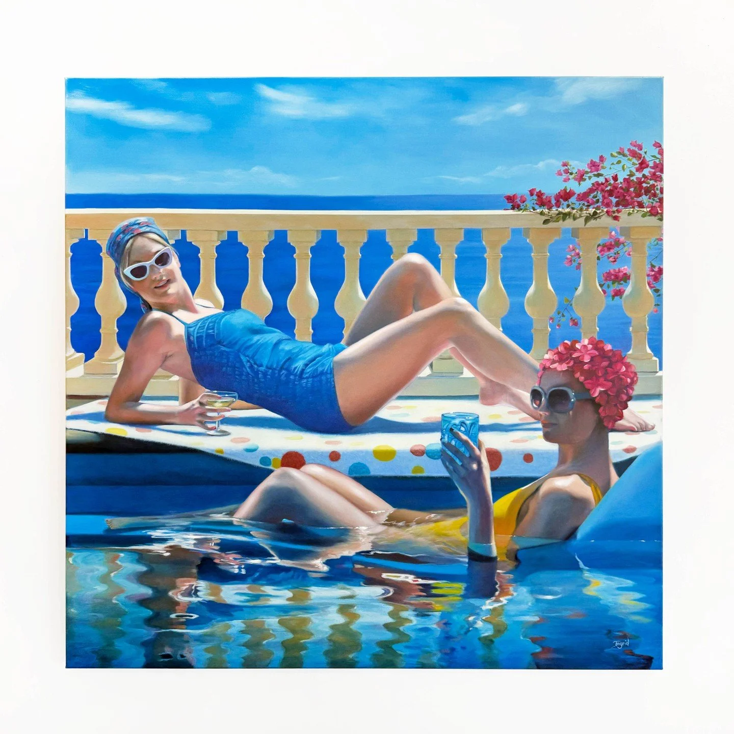 We are so excited to announce our representation of New Zealand-based contemporary figurative oil painter @ingrid_boot_artist 🤗⛱️

Drawing inspiration from the iconic photographer Slim Aarons, Boot reimagines 1960s leisure and glamour, otherwise not