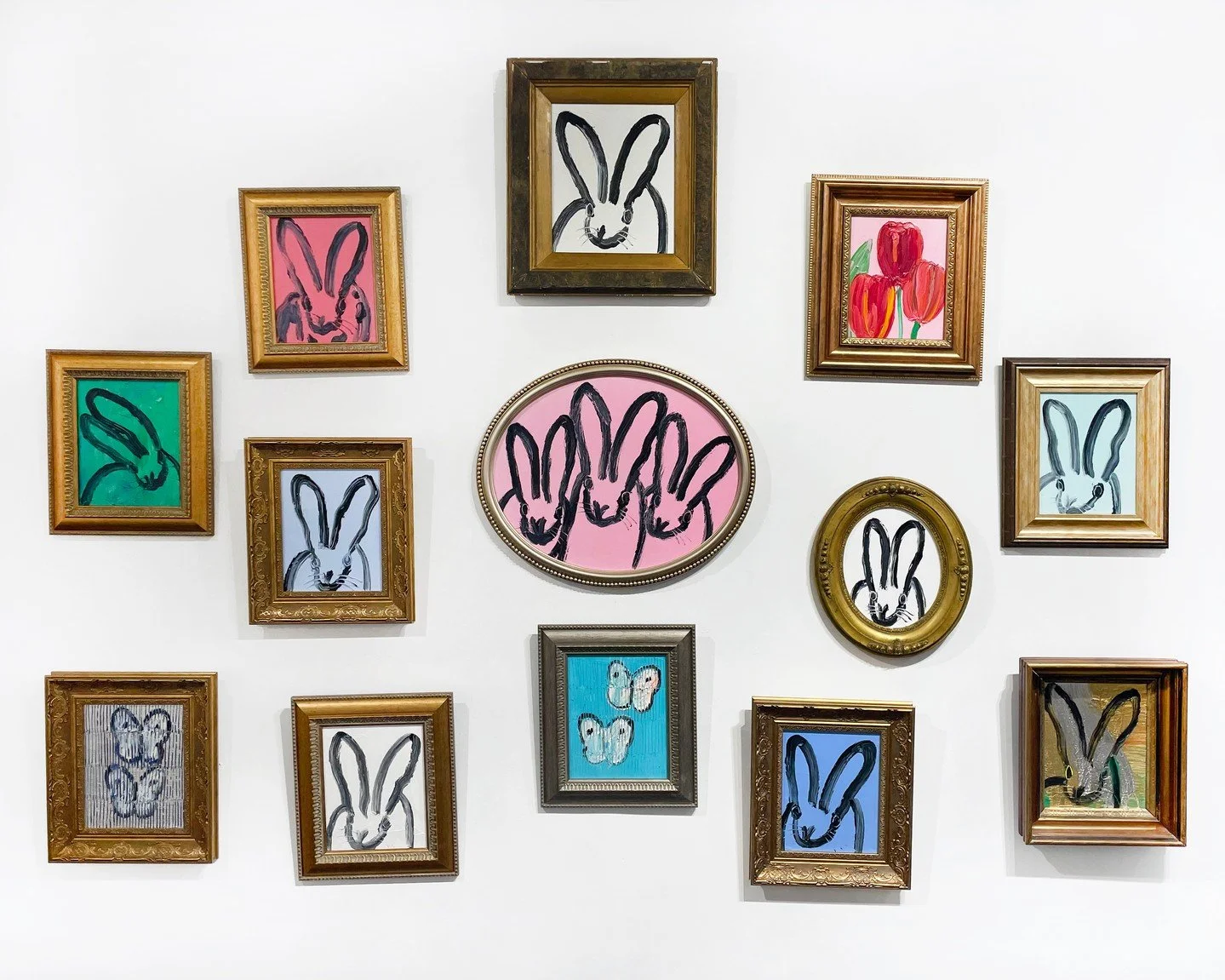 The Easter bunny has arrived 🐰 what better way to spend this Sunday than with a new @huntslonem painting.. from bunnies to butterflies, florals and monkeys, stop by our #SoHo gallery to browse! Or simply click to purchase from our online store.

Sho