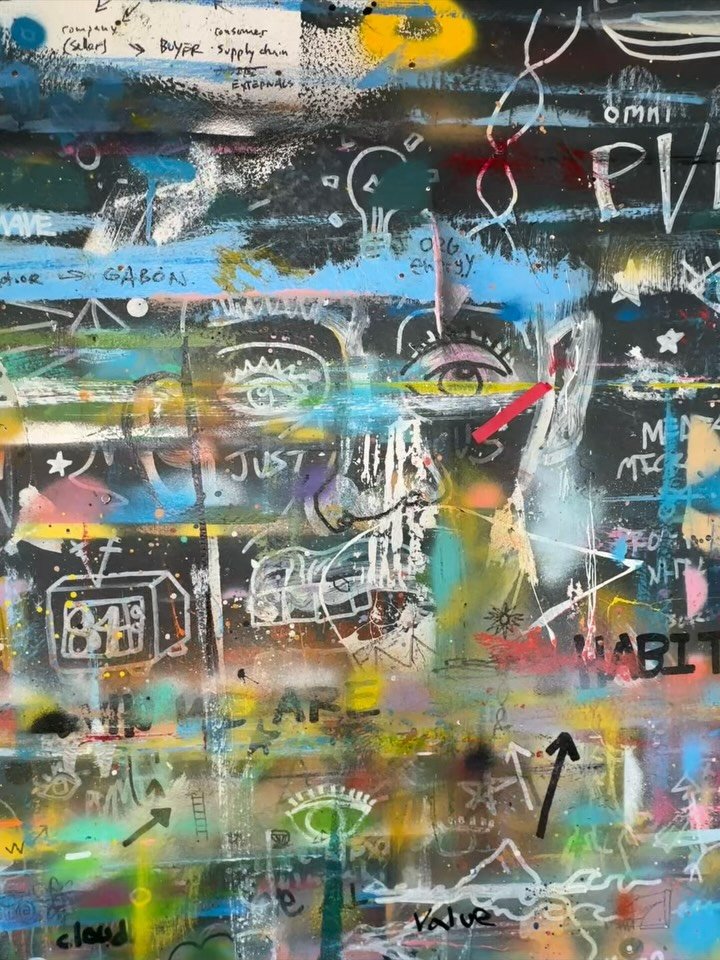 Inspired by the ever-changing surface of his studio walls, new works by @clarencejamesart are now available and on display in our #SoHo gallery 💥

The paintings draw on a daily accumulation of notes, phrases and affirmations &mdash; what James descr