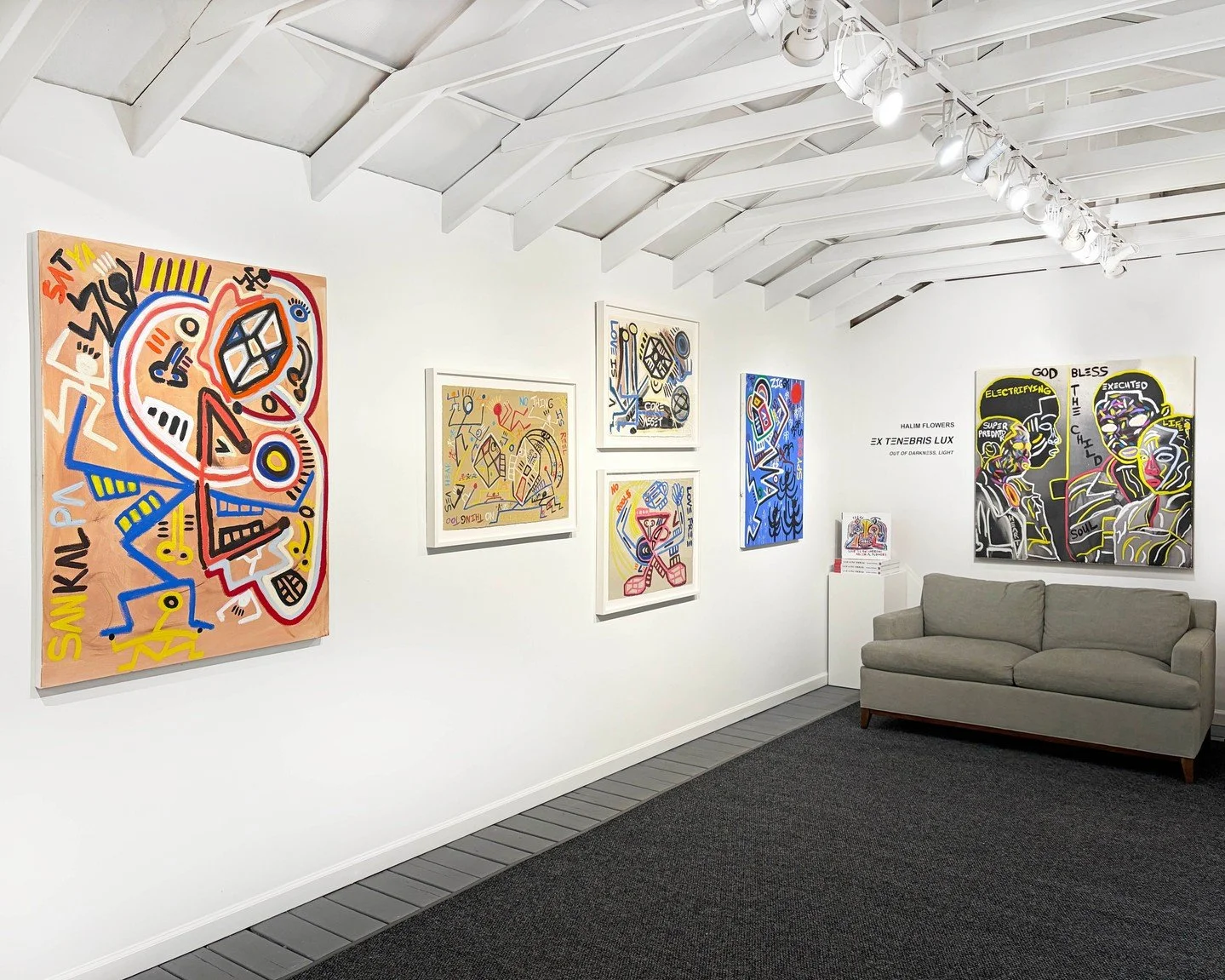 Now on view in our Georgetown, DC gallery... new works by @halimflowers, ahead of tomorrow night&rsquo;s opening reception for Ex Tenebris Lux: Out of Darkness, Light. Take a first look!

Shop available works from his newest collection in our online 