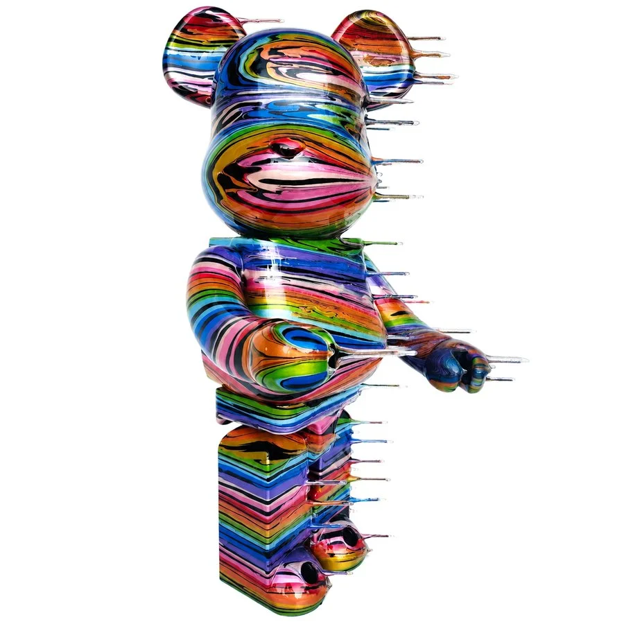 Blown Away 1000% Bearbrick - Metal Rainbow 