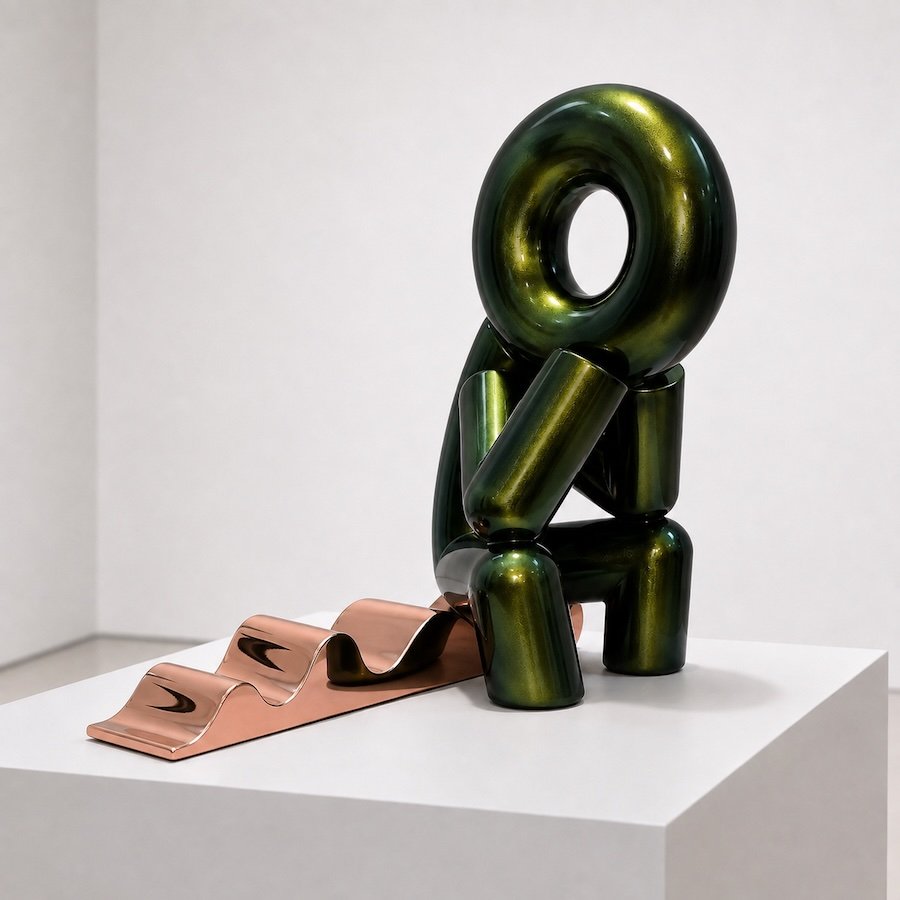 Thinker (Dark Green/Bronze Base)