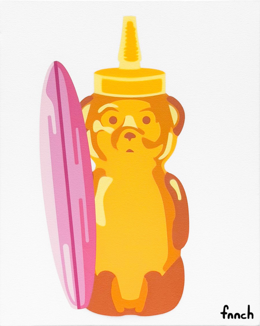 Surfer Bear (Pink)
