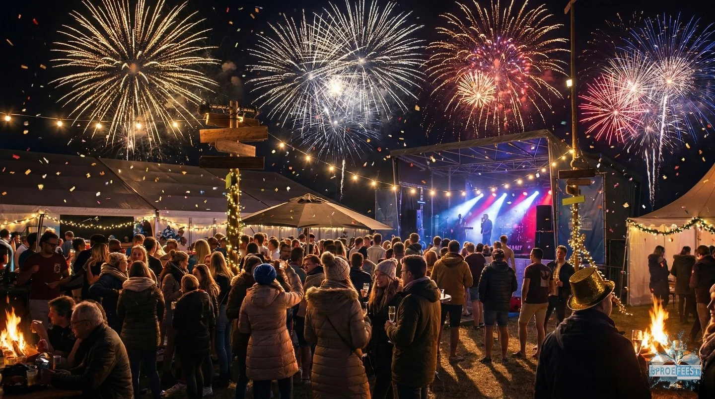 GELUKKIG NIEUWJAAR! 🥂✨ 

Namens het Sproeifeest wensen we jullie een knallend 2026! Heb jij je goede voornemens al binnen? Ons voornemen is in ieder geval om op 24 januari weer een legendarisch feestje te bouwen tijdens de Wintereditie! 🎸

Heb je n
