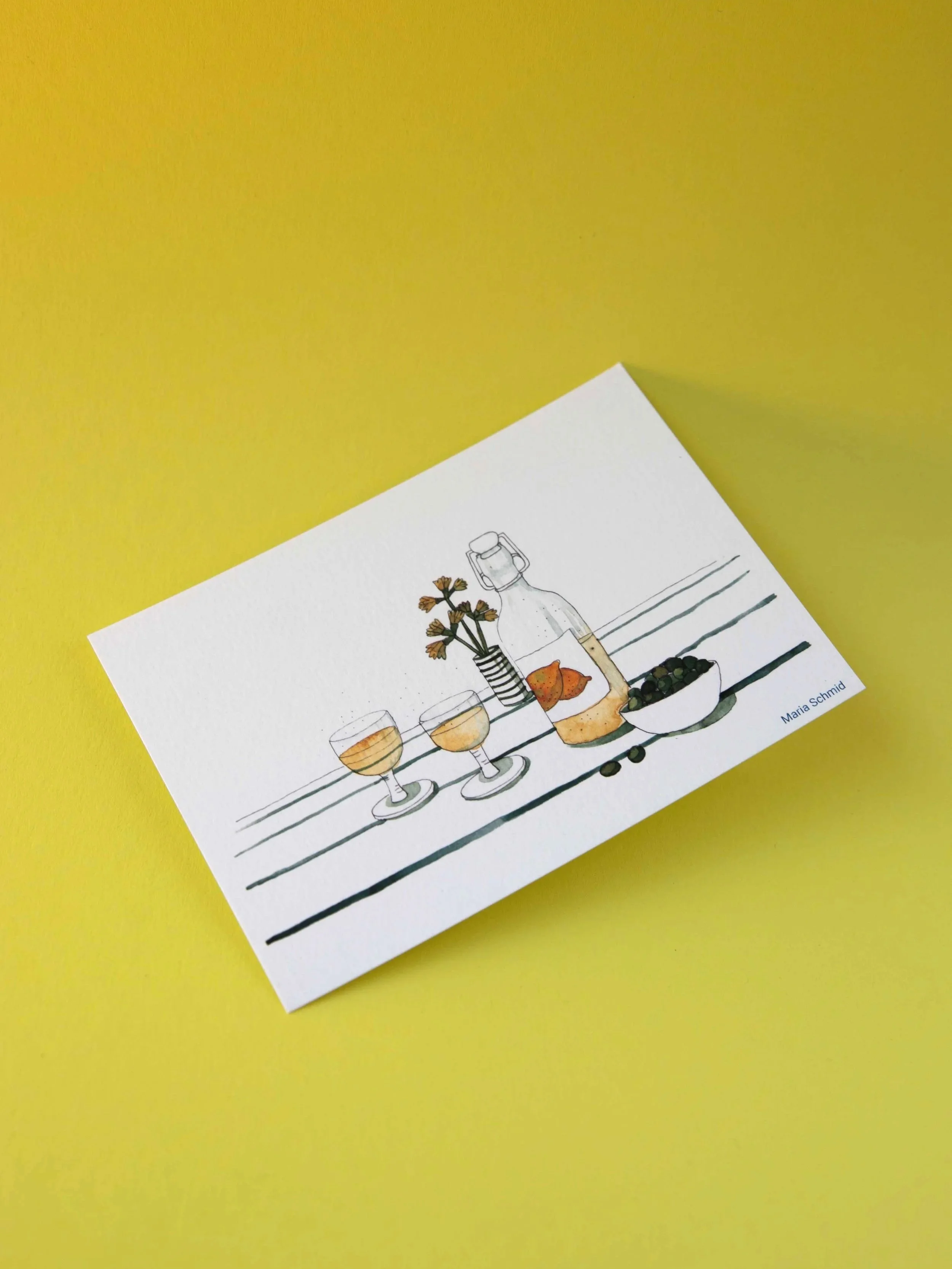 POSTKARTE, PRINTDESIGN, PICKNICK, SOMMER, CLARO