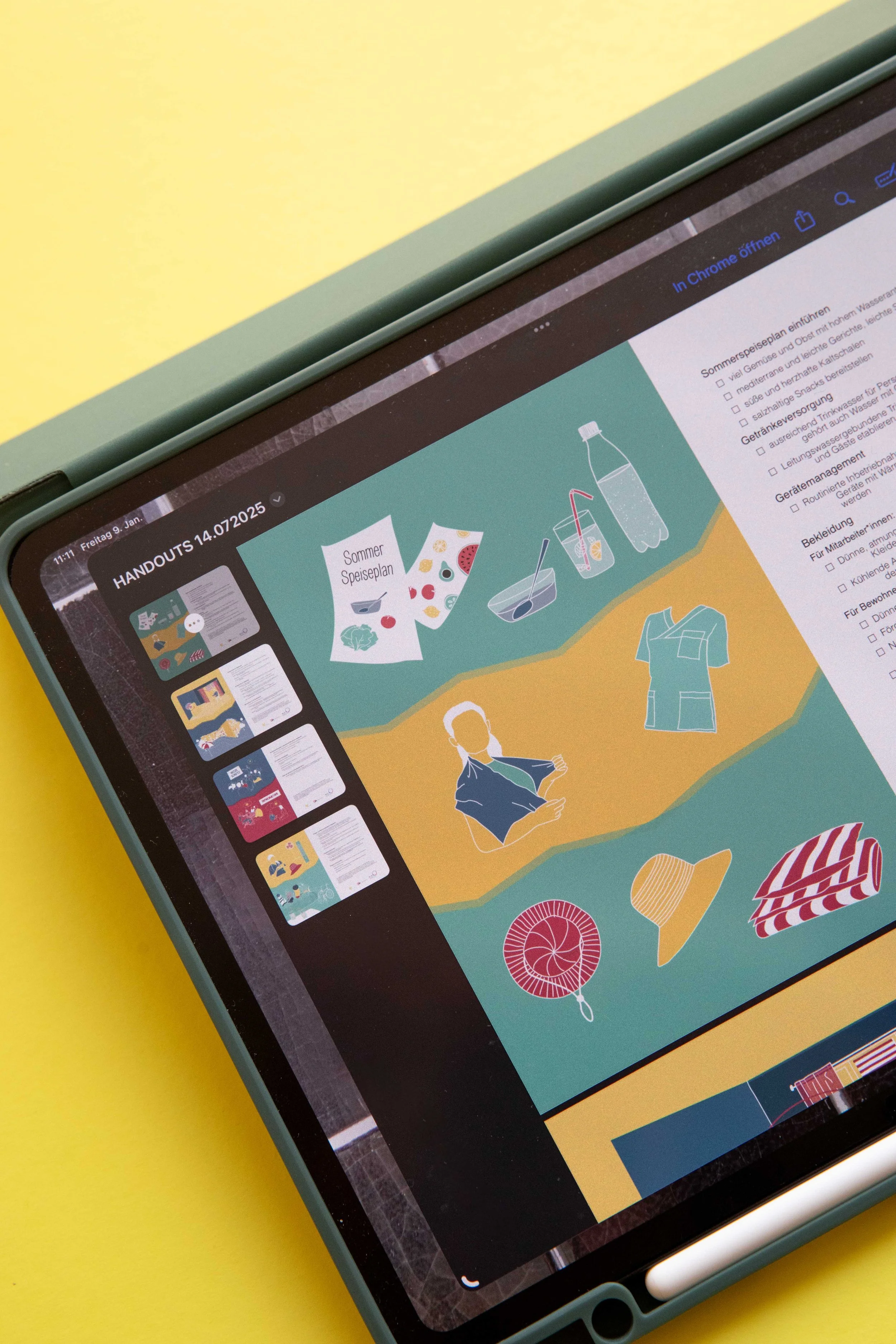 HANDOUTS, AWO BERLIN, HITZESCHUTZ, STATIONÄRE PFLEGE