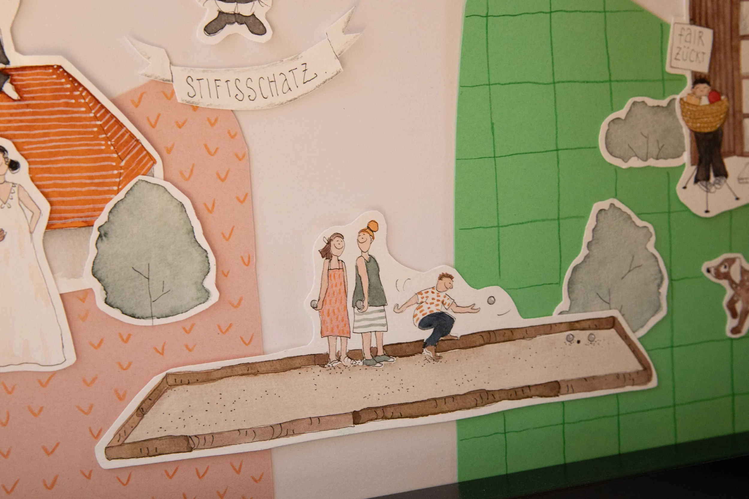 WETTBEWERB, HEIMAT, EX TEMPORE, COLLAGEN ILLUSTRATION