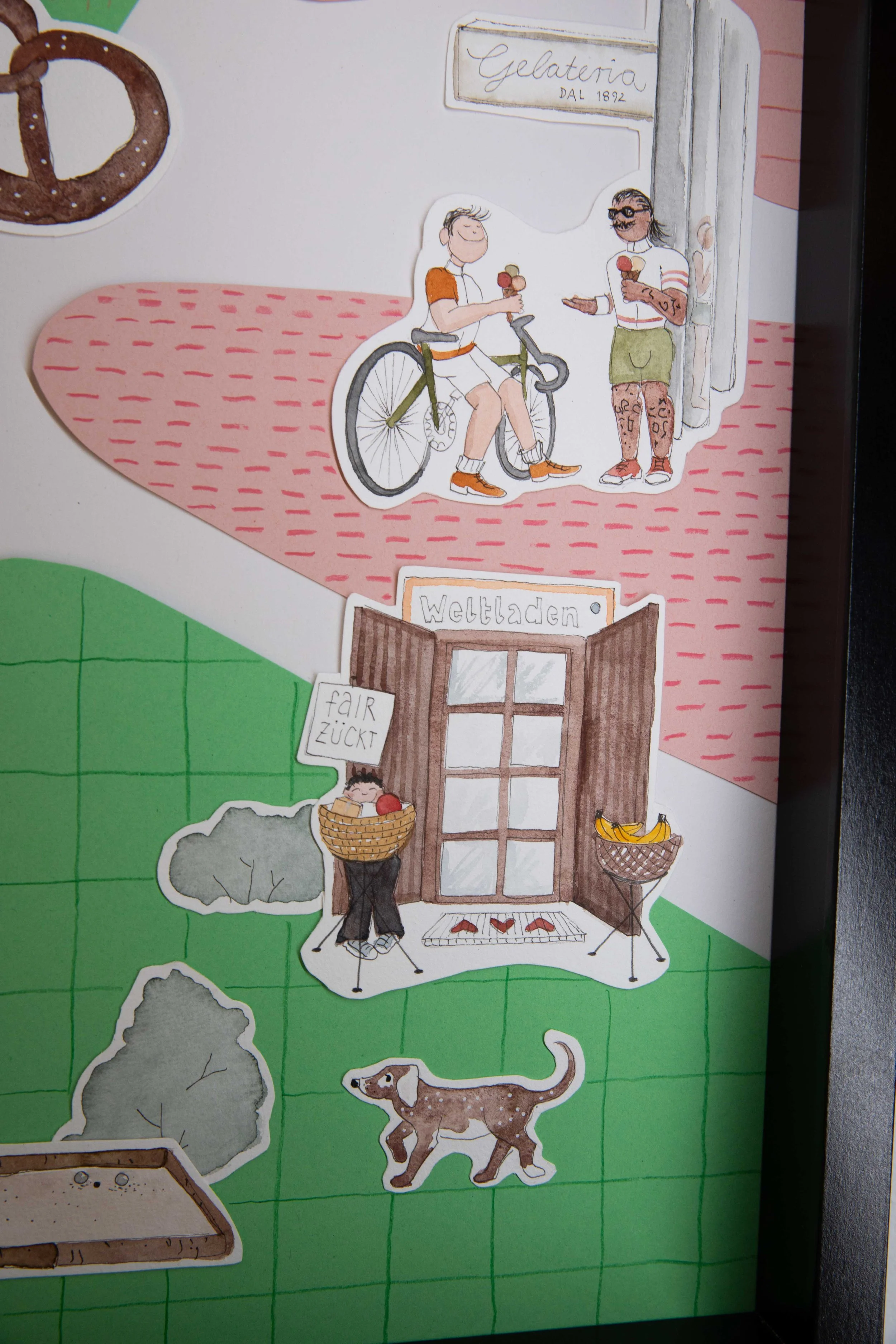 WETTBEWERB, HEIMAT, EX TEMPORE, COLLAGEN ILLUSTRATION