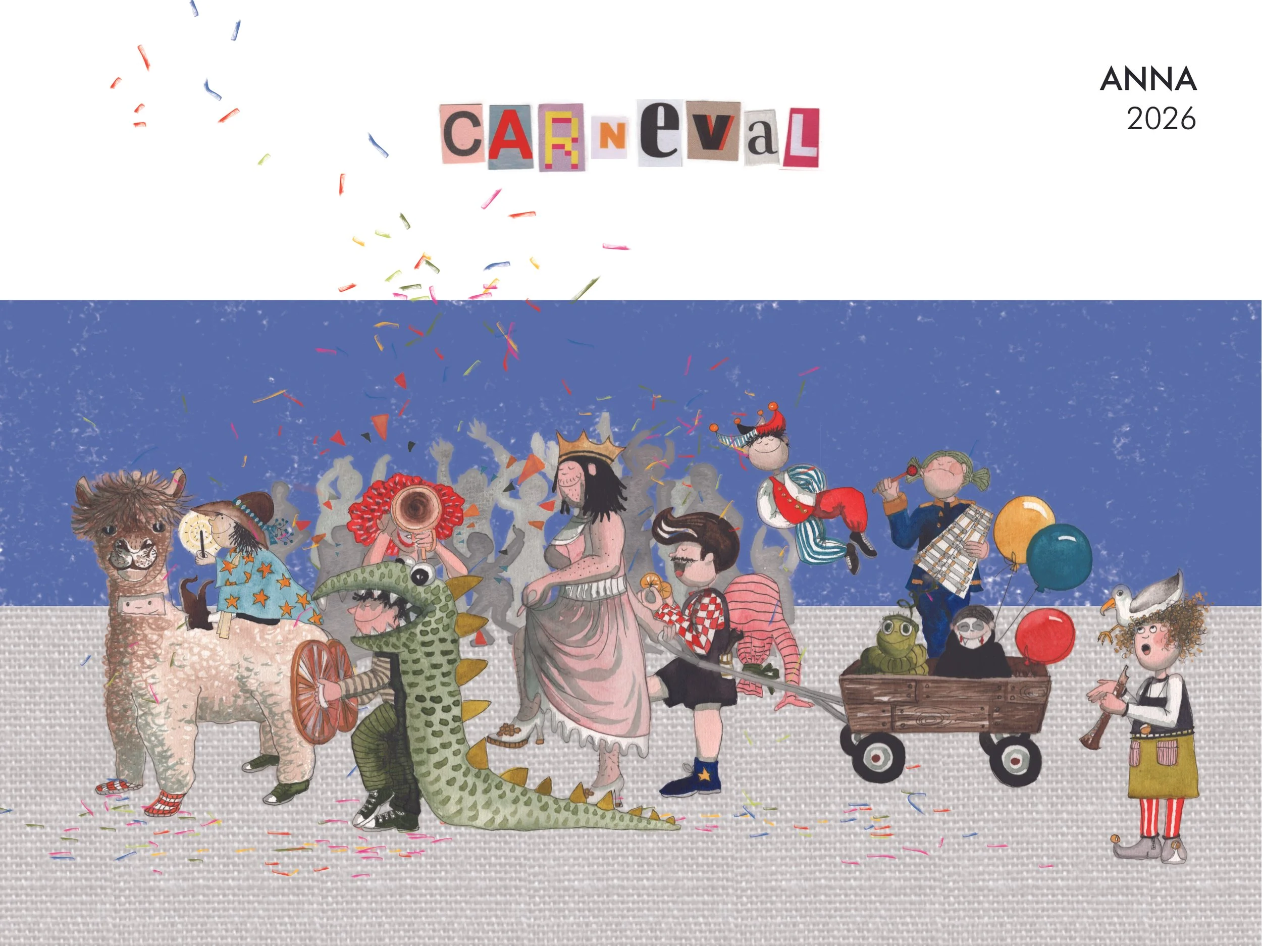 CARNEVAL, ANNA, KINDER, BUNT, MASKEN, TREIBEN