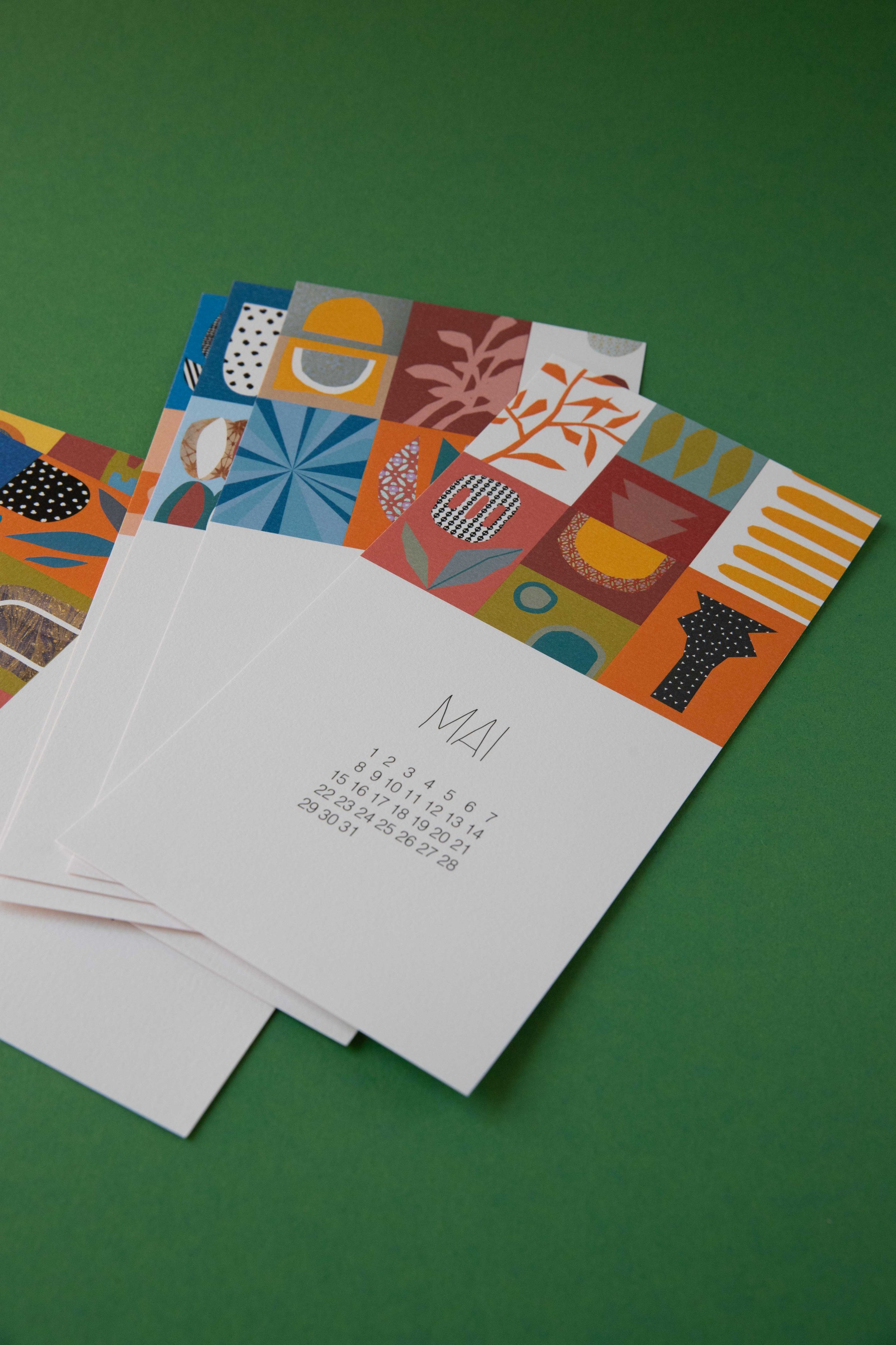 POSTKARTENKALENDER 2023, KALENDER, 2023, FARBEN, FORMEN, STRUKTUREN, BUNT