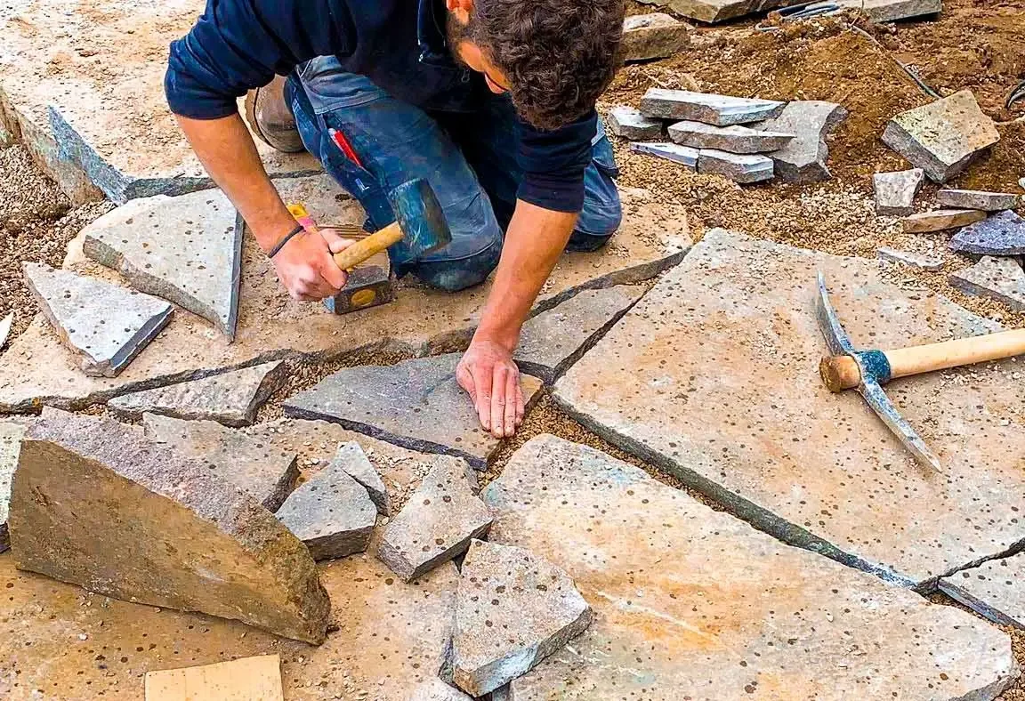 Milla Garten Platten legen