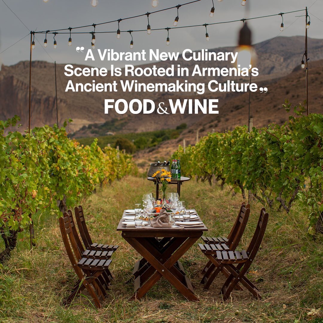 eng/rus We&rsquo;re in @foodandwine Magazine! In an article just published online last week about Armenia&rsquo;s vibrant culinary scene that&rsquo;s rooted in the country&rsquo;s ancient winemaking tradition, Mark Johanson writes:

&ldquo;Armenian t