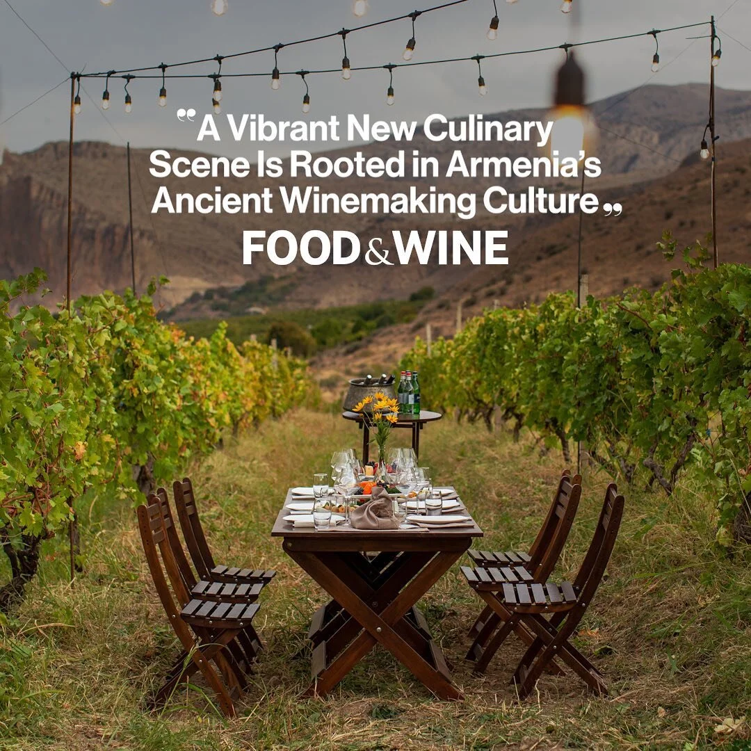 eng/rus We&rsquo;re in @foodandwine Magazine! In an article just published online last week about Armenia&rsquo;s vibrant culinary scene that&rsquo;s rooted in the country&rsquo;s ancient winemaking tradition, Mark Johanson writes:

&ldquo;Armenian t