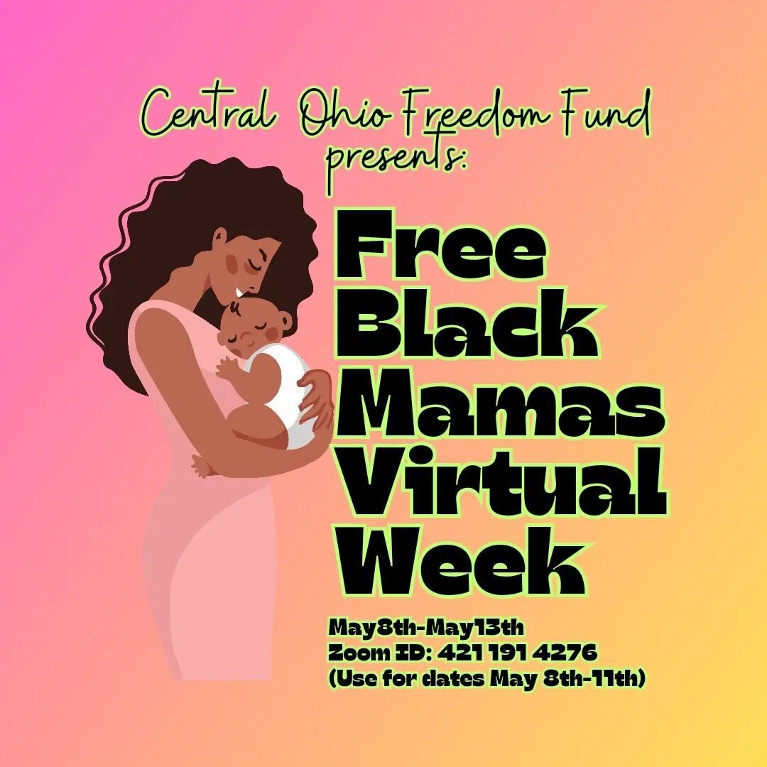 We&rsquo;re so happy to be a part of @centralohfreedomfund's Free Black Mamas Week! Join us on May 10th from 6 pm to 7 pm&mdash;head over to their IG and register today💕