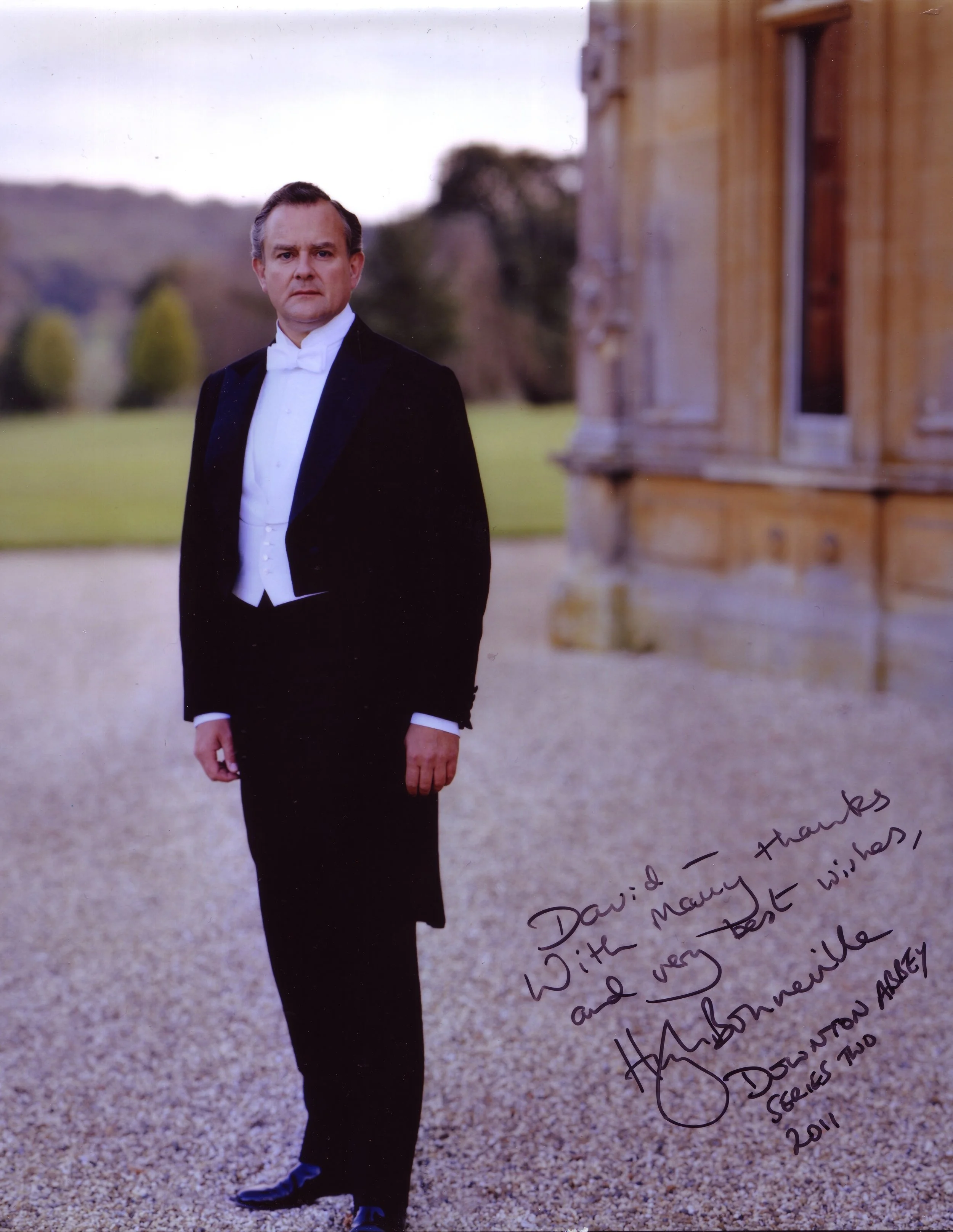 To David, from Hugh.