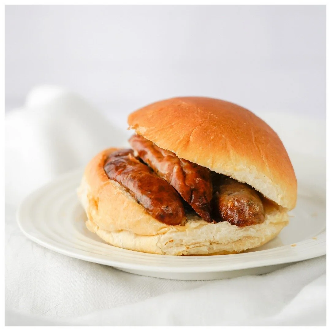 Rise &amp; Shine, it's Breakfast Time! 🌤️ Our Sausage and Bacon Muffins are a firm fan favourite and we can't blame you! 👌🏼 With high quality, locally sourced meats and freshly baked bread from our state-of-the-art bakery, it beats a bowl of cerea