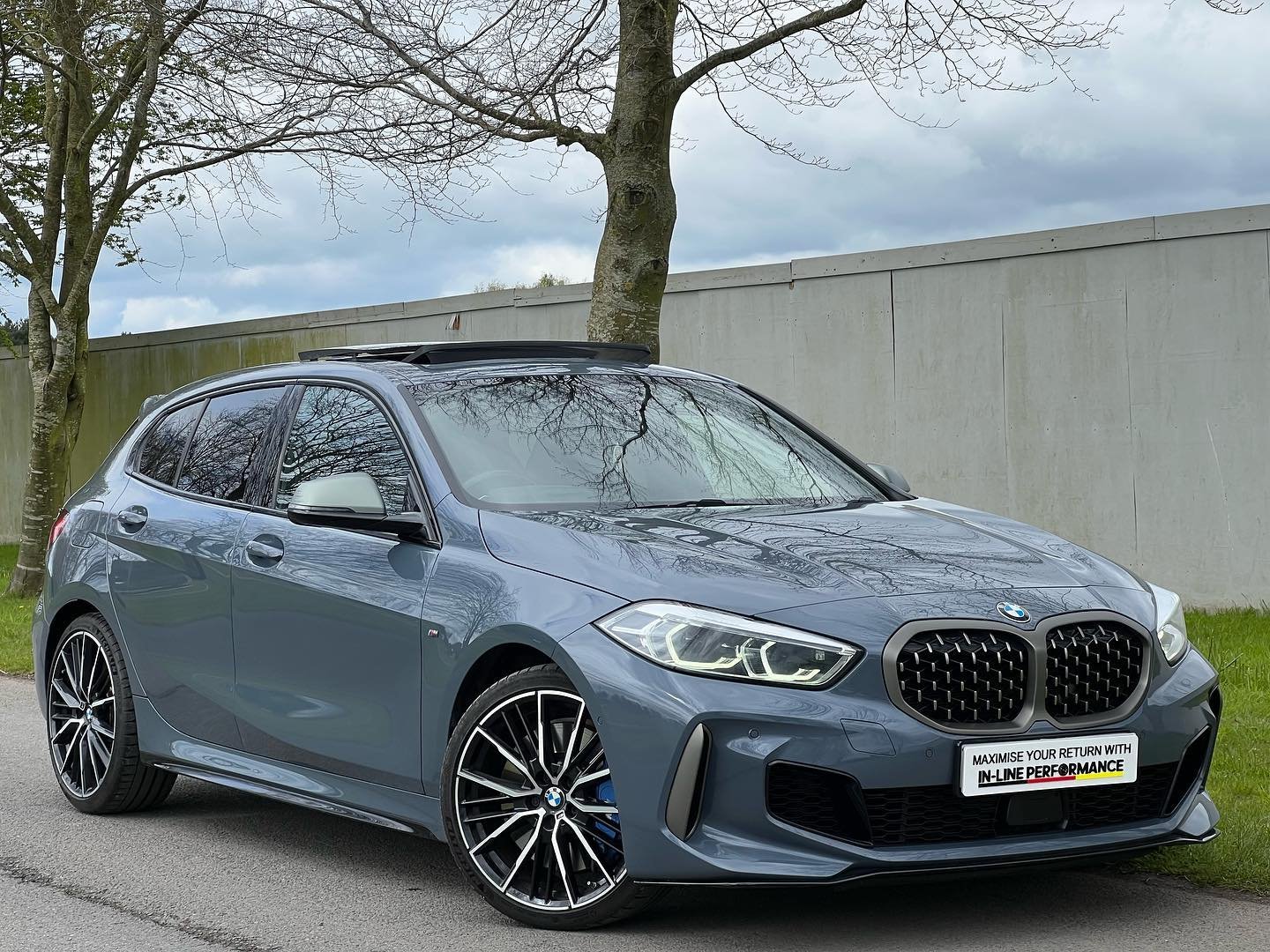 Here at IN-LINE PERFORMANCE We Take Pride and Joy into Supplying you with the Very Best of Performance Engineering. We are Proud to Present to you this 2021 BMW M135I  Finished in A Desirable &ldquo;Storm Bay&rdquo; with Optional Black Leather Seats.