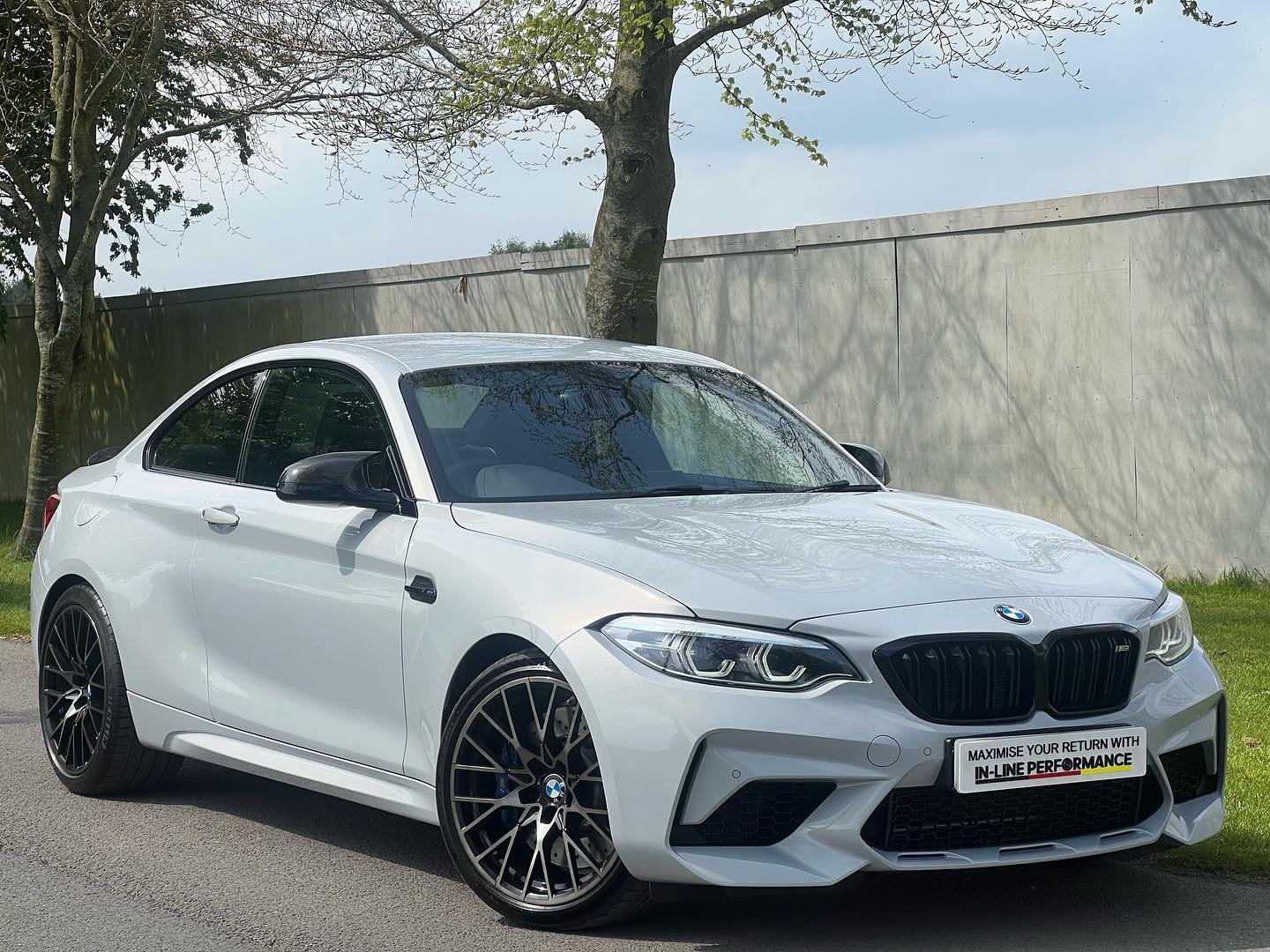 Here at IN-LINE PERFORMANCE We Take Pride and Joy into Supplying you with Great Quality of the Very Best of Performance Engineering. We are Proud to Present to you this 2019 BMW M2 Competition Finished in A Desirable Hockenheim Silver with Black Dako