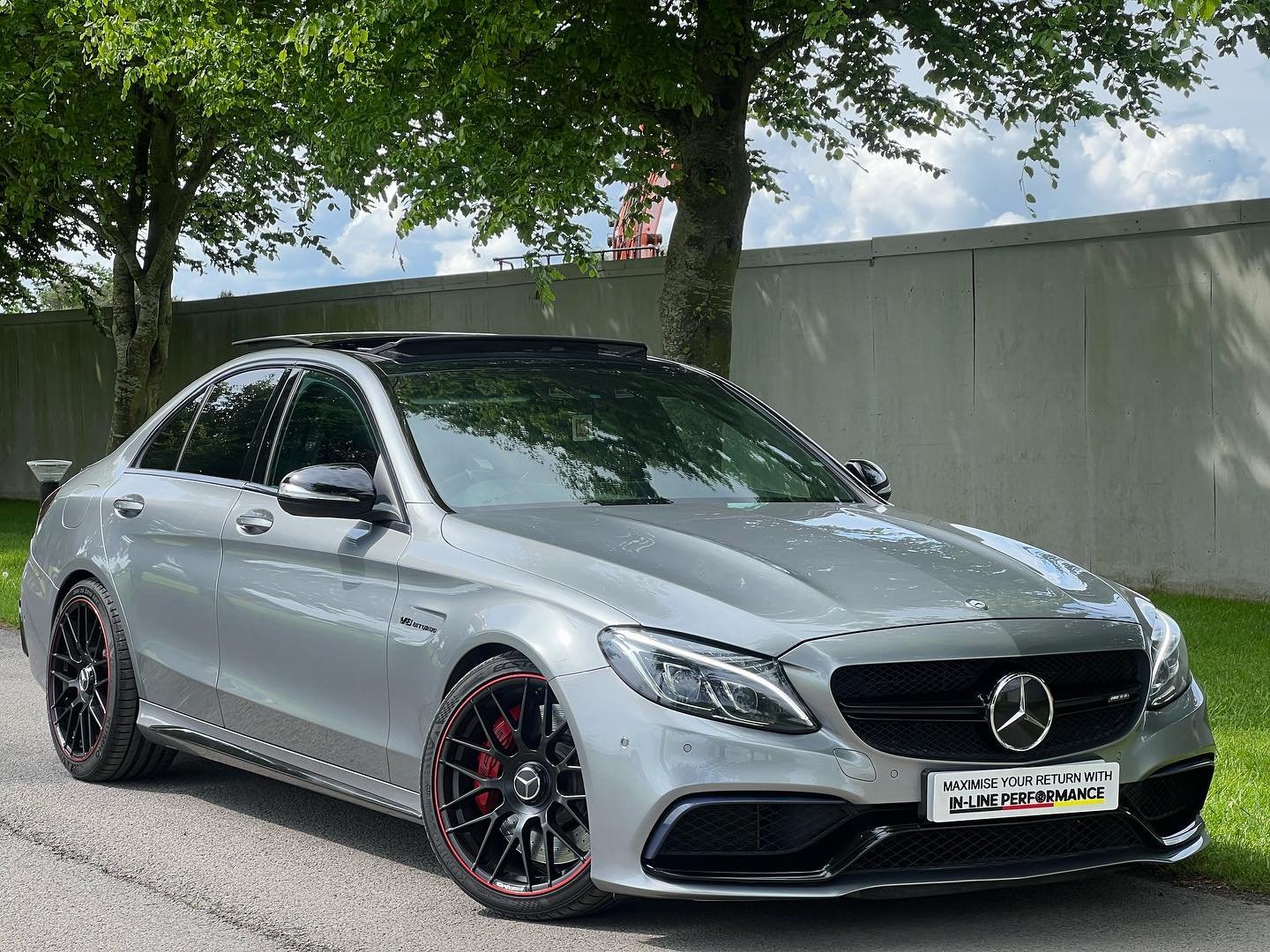 Here At IN-LINE PERFORMANCE We Take Pride And Joy Into Supplying You With The Best Of Performance Engineering . We Are Proud To Present To You This 2015 Mercedes Benz C63S Finished In A Optional  Palladium Silver Metallic (&pound;550)  With  Black Na