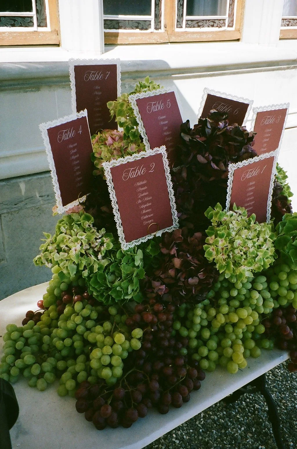 photo Argentique mariage details de table