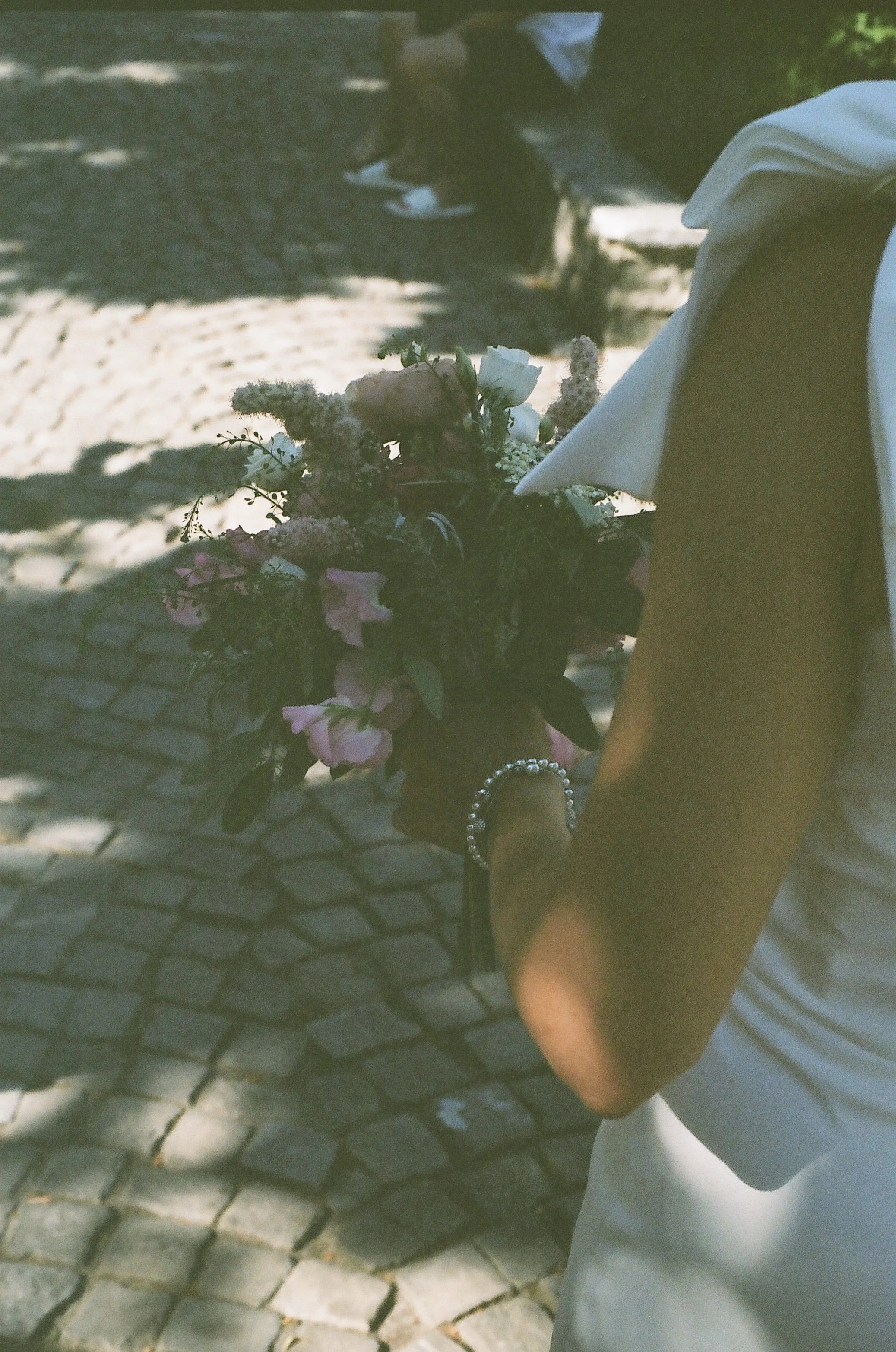photo Argentique bouquet mariée