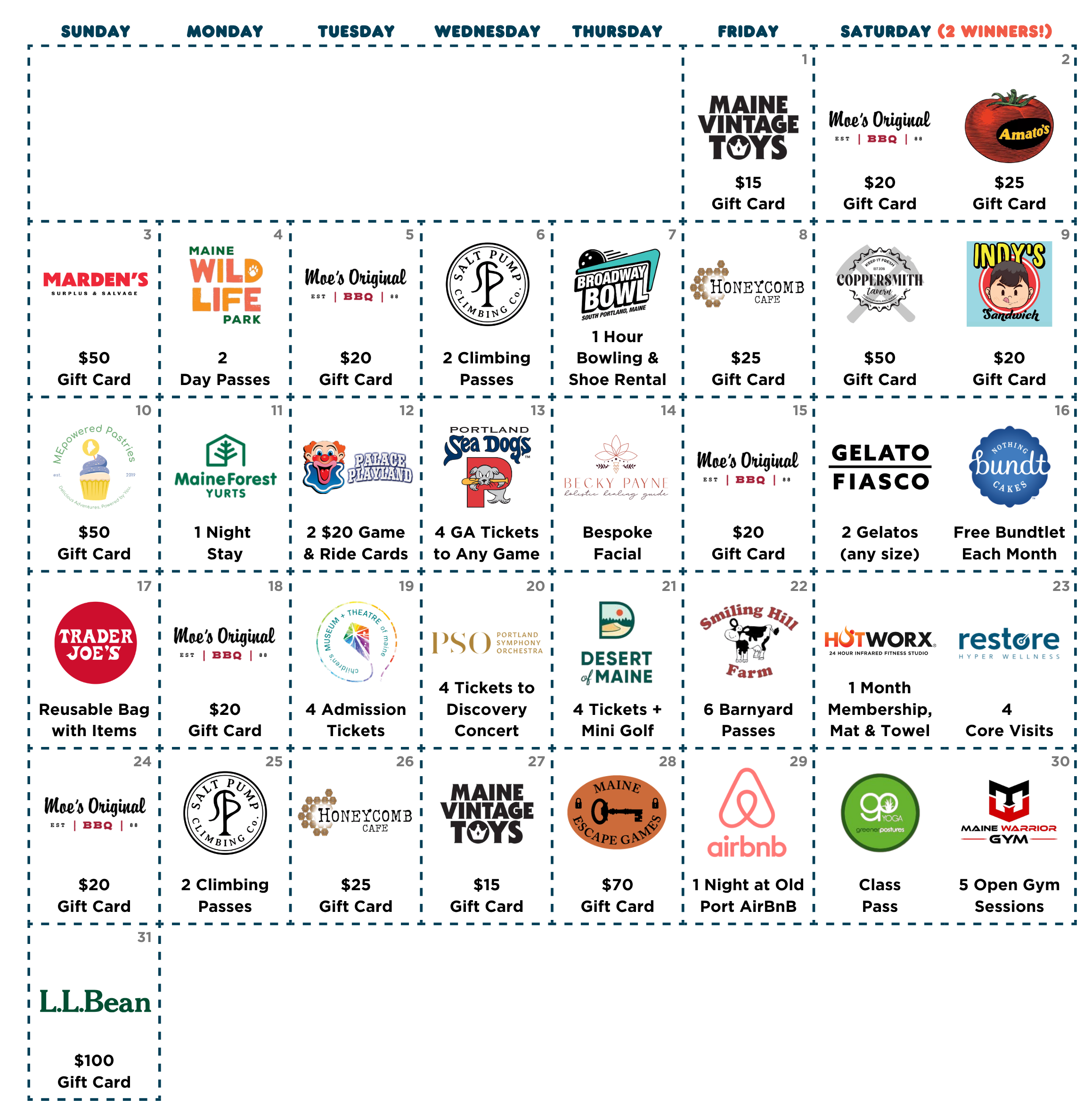 Raffle Calendar — Skillin School PTA