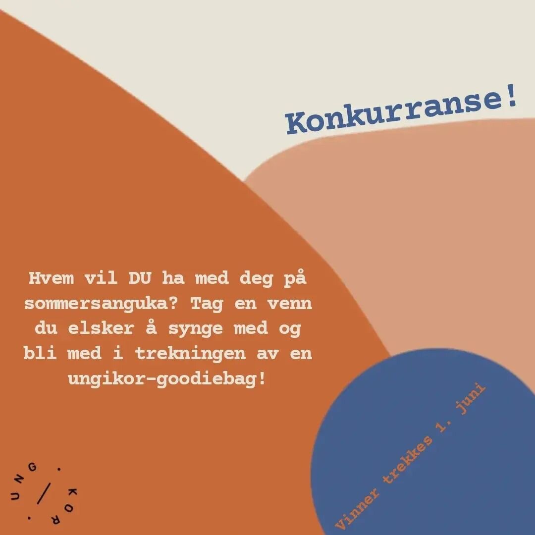 🐣 P&aring;skekonkurranse!! 🐣

Vi gleder oss s&aring;nn til SommerSangUka 2022 og vil ha deg med! Tag en venn du vil ha med deg p&aring; SSU 2022, og du er med i konkurransen! 

Vinneren stikker av med en goodiebag med Ung i Kor merch og kanskje noe