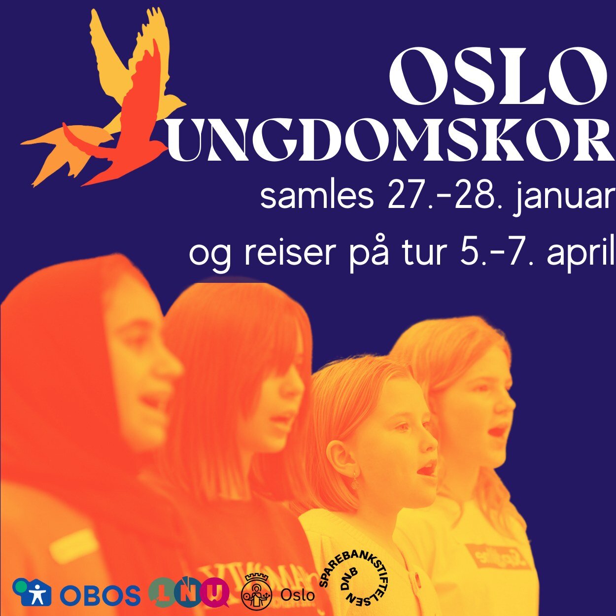 Oslo Ungdomskor samles igjen veldig snart!!! 😱 Har du meldt deg p&aring;?? 🦅

27.-28. januar er temaet: MUSIKAL!🕺Musikal er en dramaform som kombinerer sang, dans og talt dialog. Det blir lekent og spennende! I l&oslash;pet av helgen vil alle f&ar