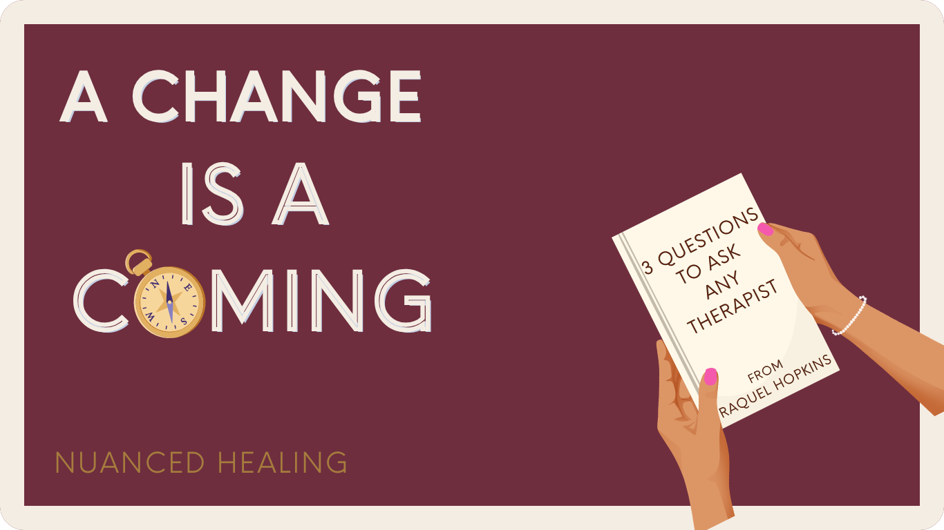 A Change Is A Coming... 