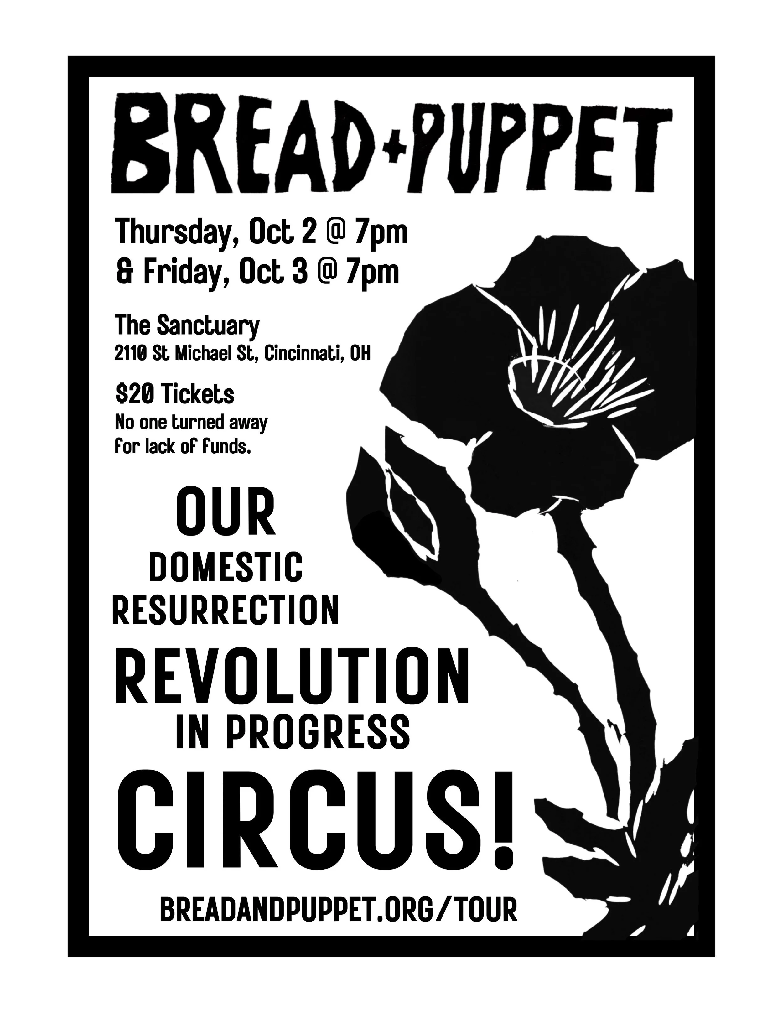 Bread & Puppet Fall Circus Tour