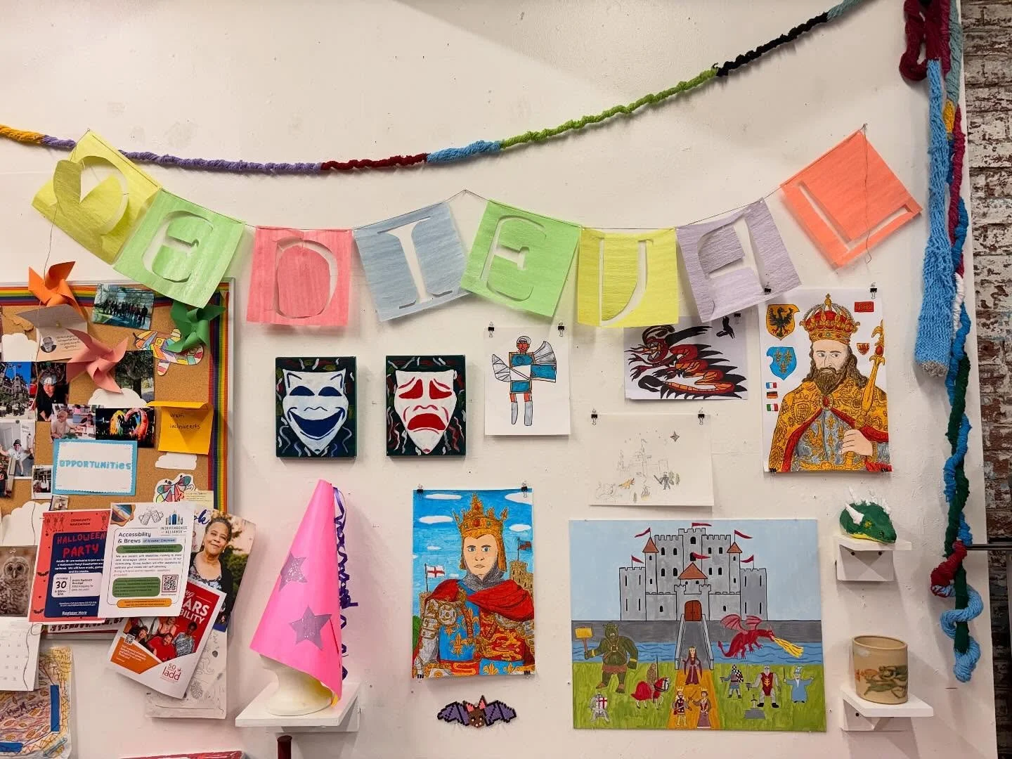 Huzzah! A medieval inspired @visionariesvoices gallery featuring castles, dragons, knights, and accessories for the fair maidens. 🏰👑🐲⚔️ check it out at V+V Northside studio Monday-Friday 9am-4pm and Thursdays 9am-8pm.